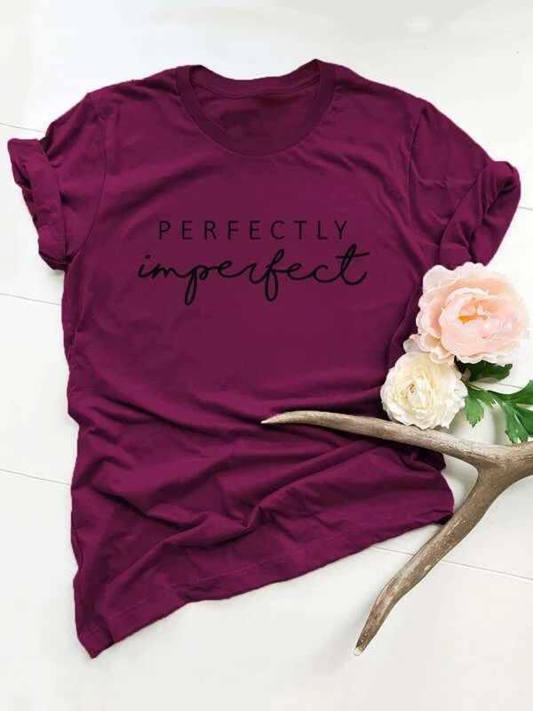 Letter Graphic Short Sleeve Tee - leoleo123123