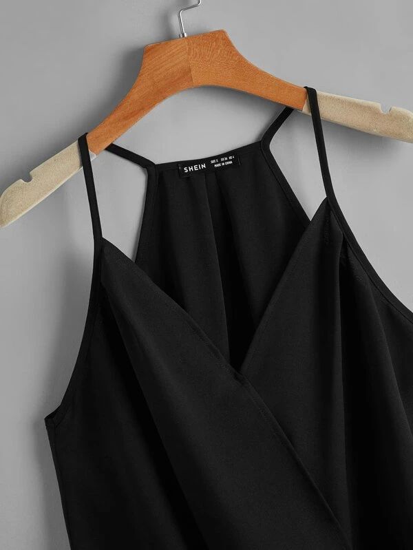 3pcs Wrap Dip Hem Cami Top - leoleo123123