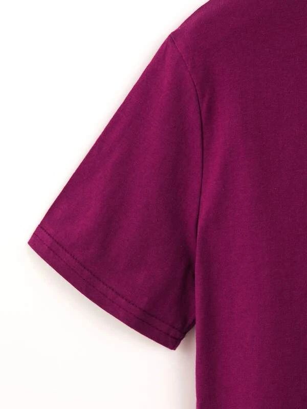 Letter Graphic Short Sleeve Tee - leoleo123123