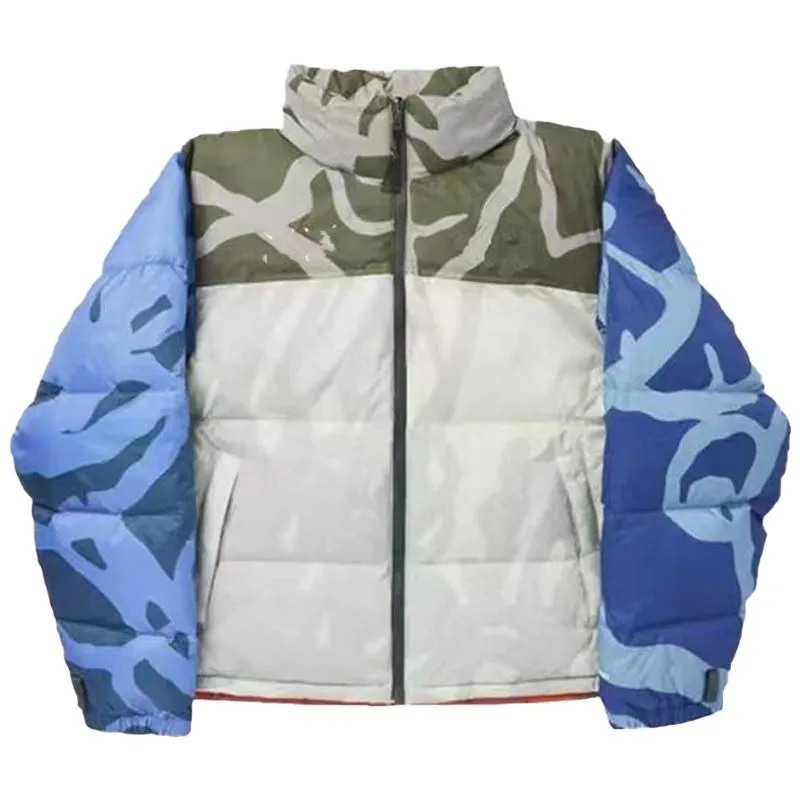 Winter Men puff down parka long sleeve hooded puffer Jacket Windbreakers Down Outerwear Causal mens printing jackets Thick warm Coats Tops Outwear - leoleo123123