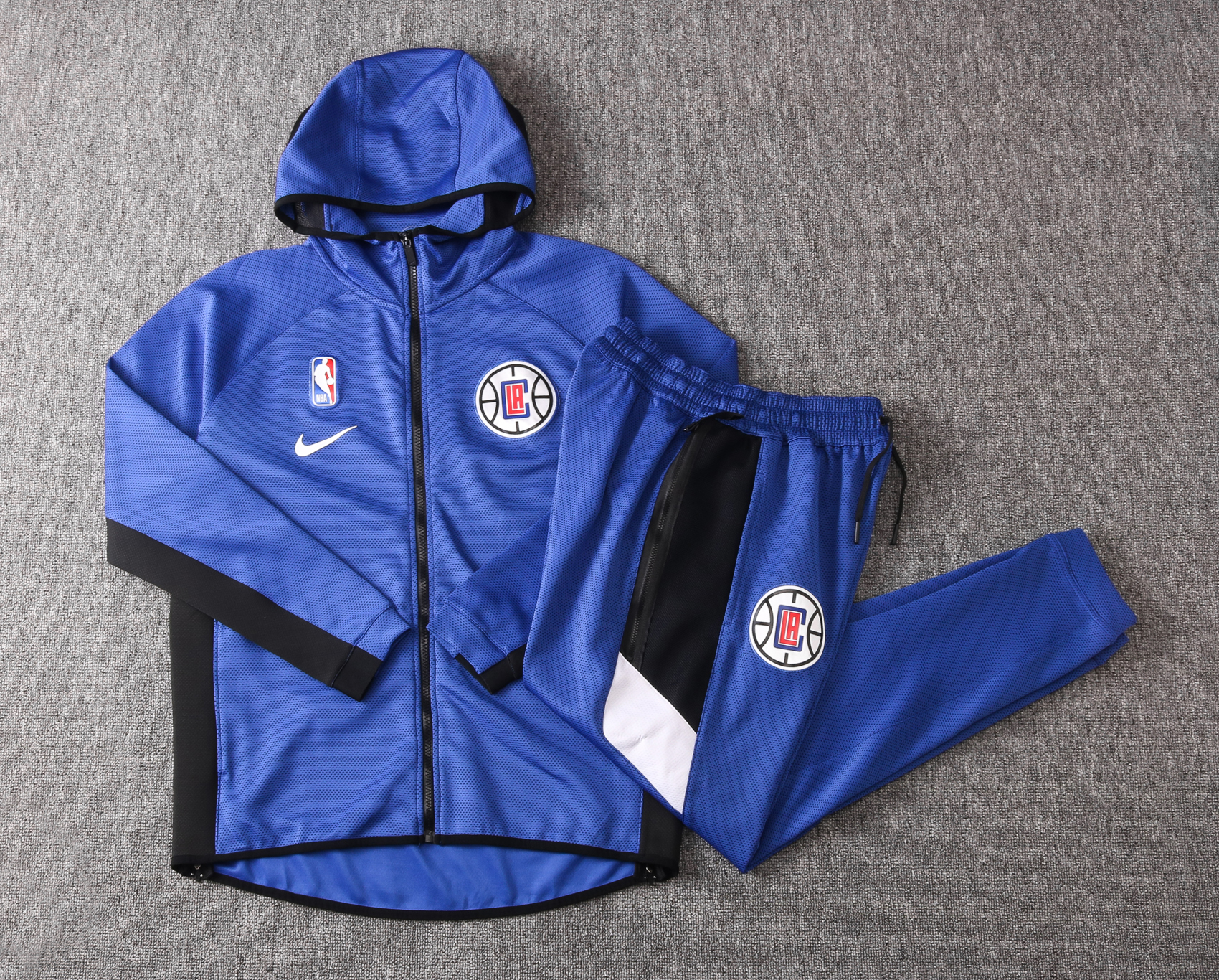 NBA Los Angeles Clippers Blue with Cap Jacket Tracksuit High Quality - leoleo123123