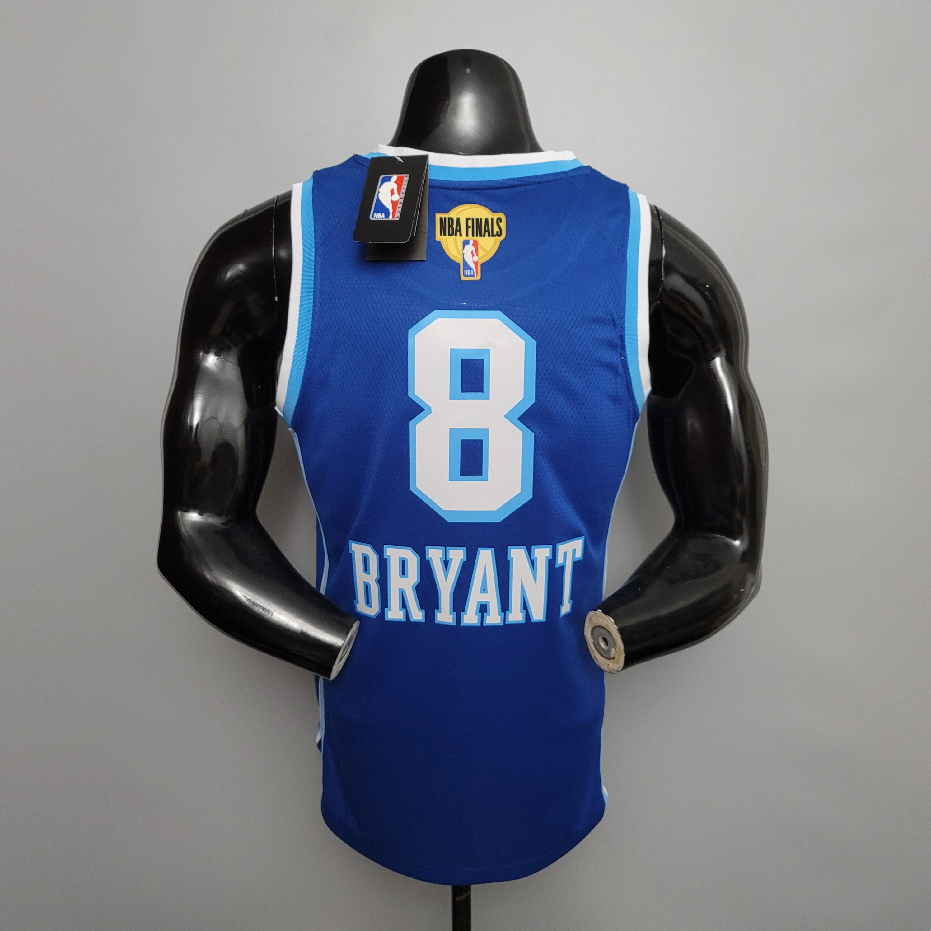 NBA Finals Men Los Angeles Lakers Retro in Latin #8 BRYANT Blue Round Neck Jersey High Quality Name and Number Print - leoleo123123