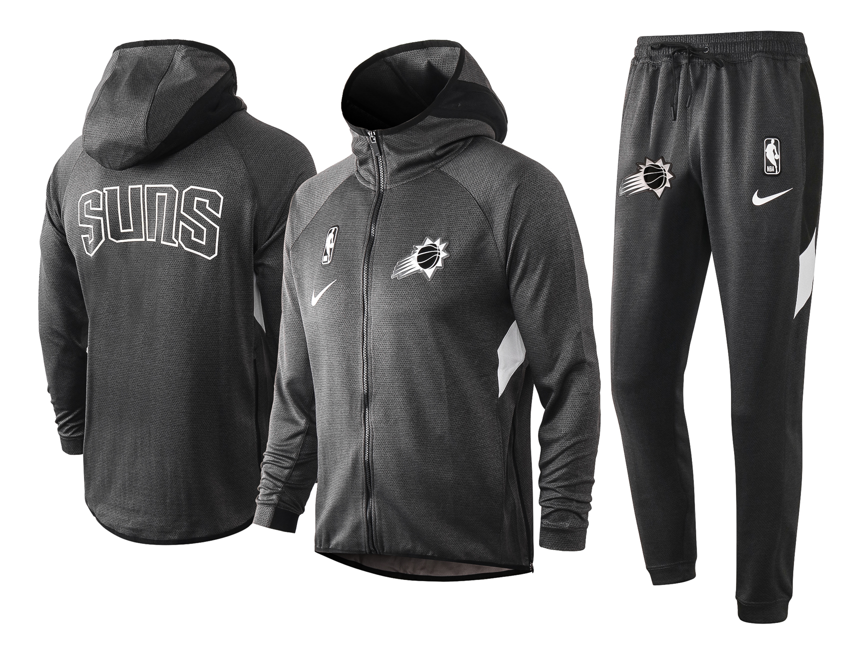 NBA Phoenix Suns Dark Grey with Cap Jacket Tracksuit High Quality - leoleo123123