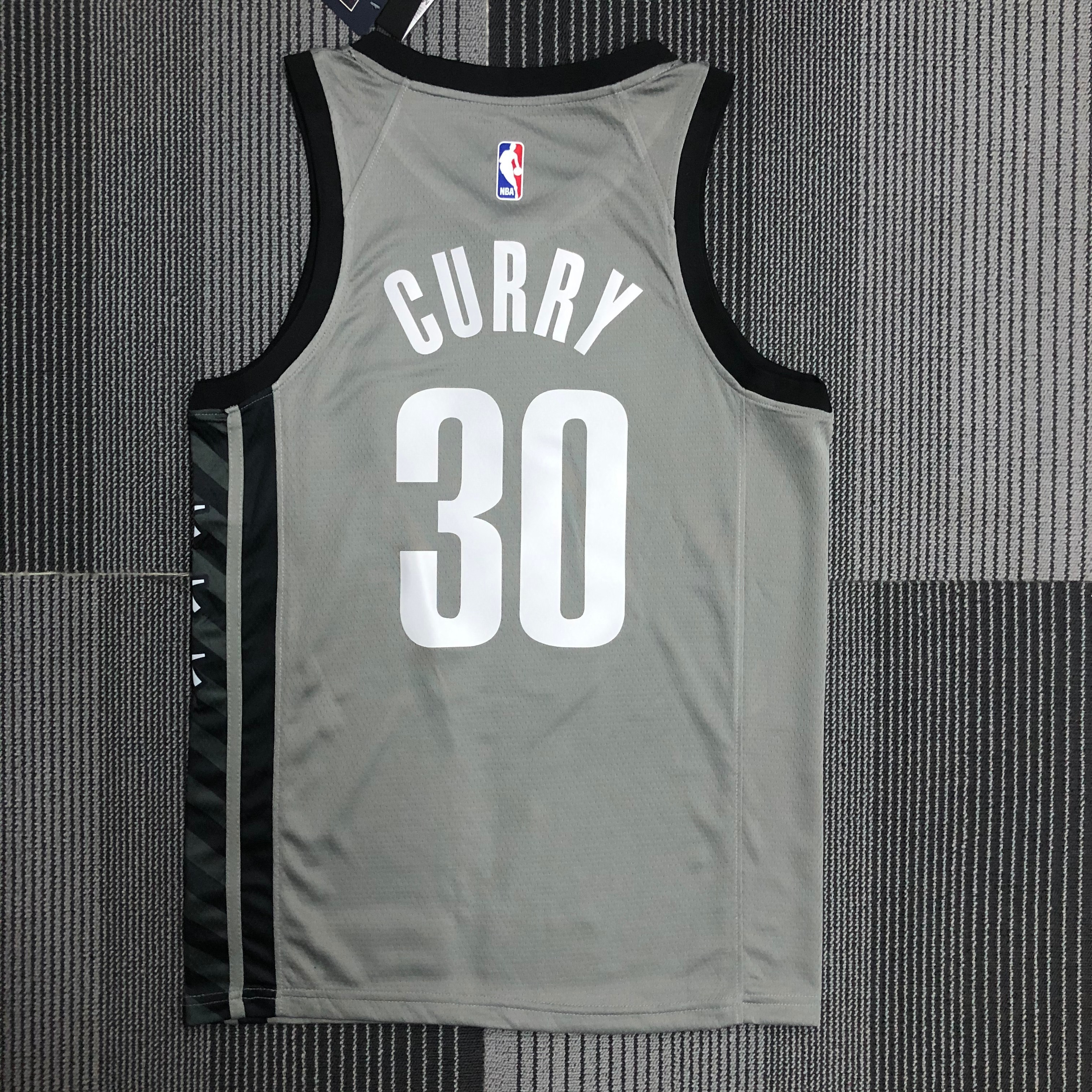 NBA Men 75th Anniversary Brooklyn Nets Grey with Jordan Logo #30 CURRY Jersey High Quality Name and Number Print - leoleo123123