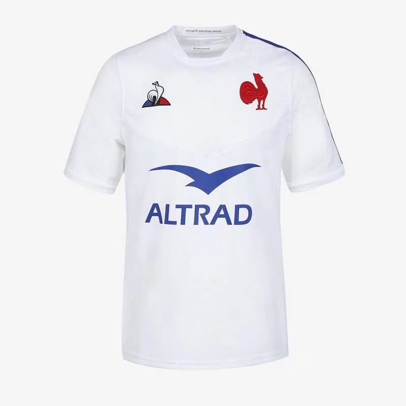 Rugby 2020-2021 France Away White Rugby Jersey High Quality - leoleo123123
