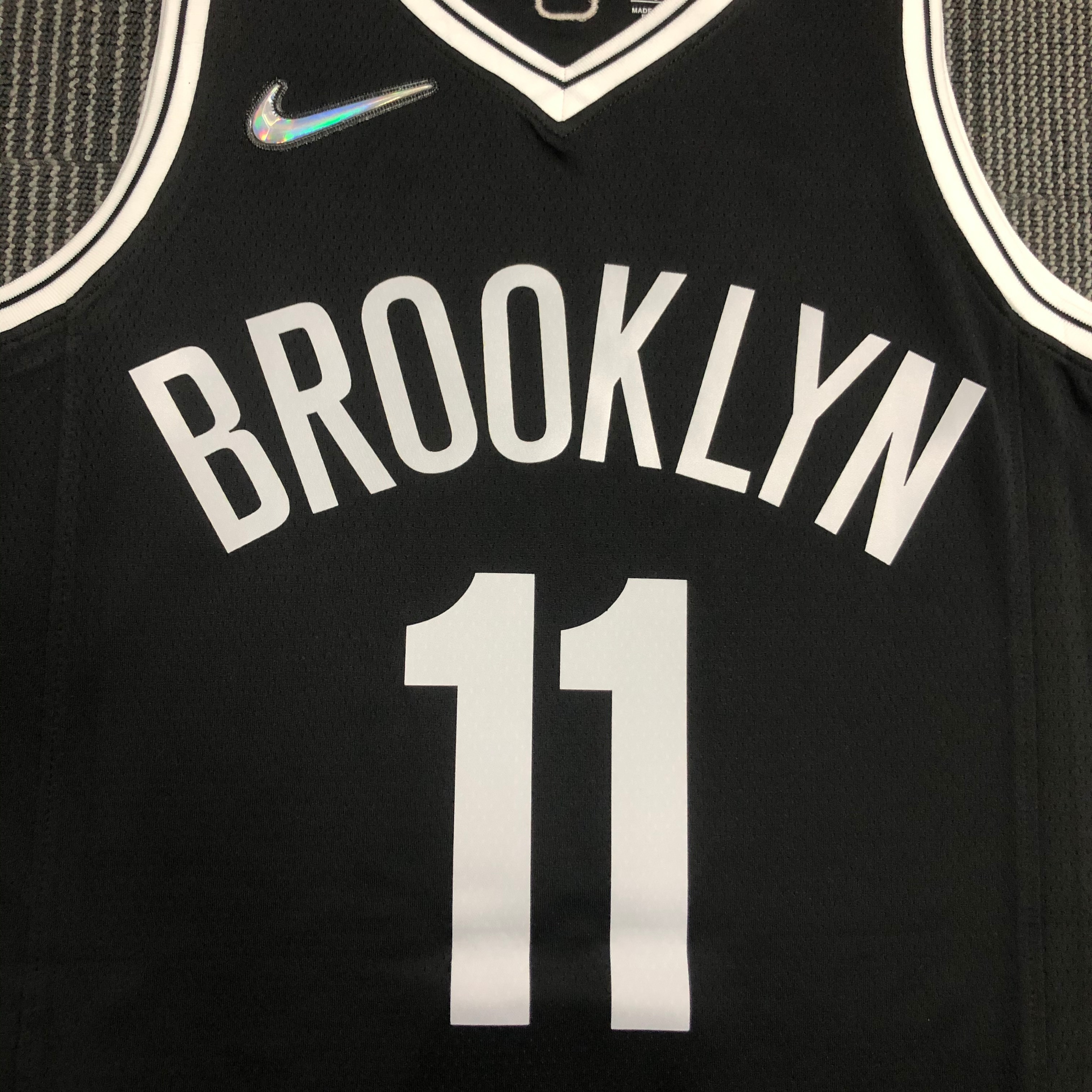 NBA Men 75th Anniversary Brooklyn Nets Black #11 IRVING Jersey High Quality Name and Number Print - leoleo123123