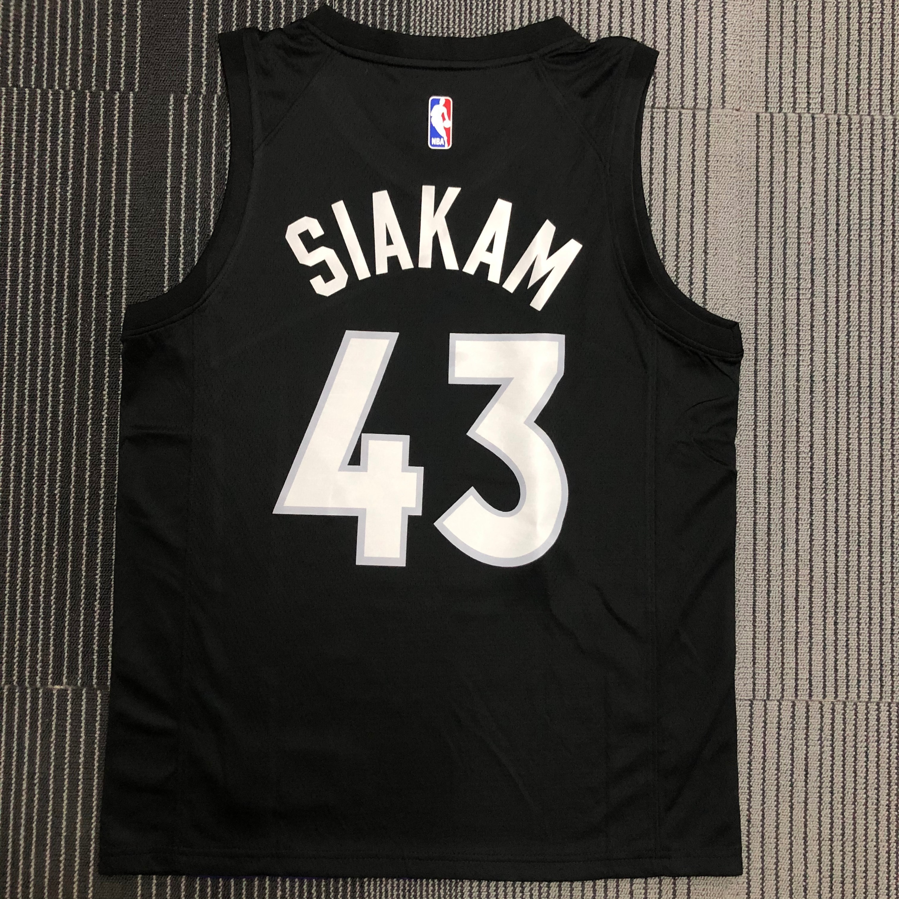 NBA Season 2021 Men Toronto Raptors Black and Purple Awarding Version #43 SIAKAM Jersey High Quality Name and Number Print - leoleo123123