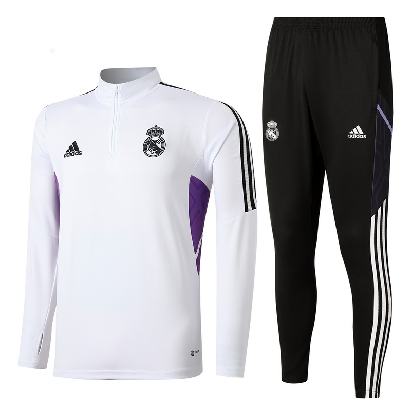 22/23 Real Madrid White Sweater Tracksuit Thai Quality - leoleo123123