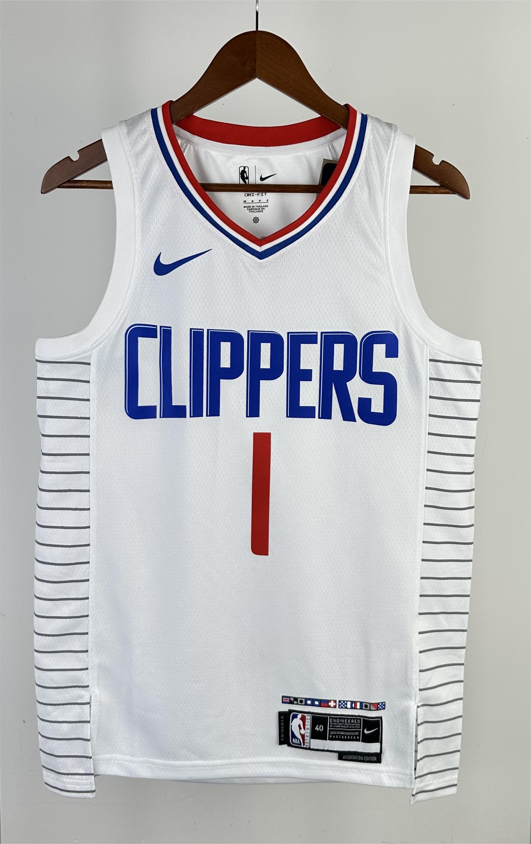 NBA Season 2023 Men Los Angeles Clippers White #1 HARDEN Jersey High Quality Name and Number Print - leoleo123123