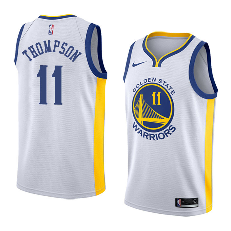NBA Men Golden State Warriors White #11 THOMPSON Jersey High Quality Name and Number Print - leoleo123123