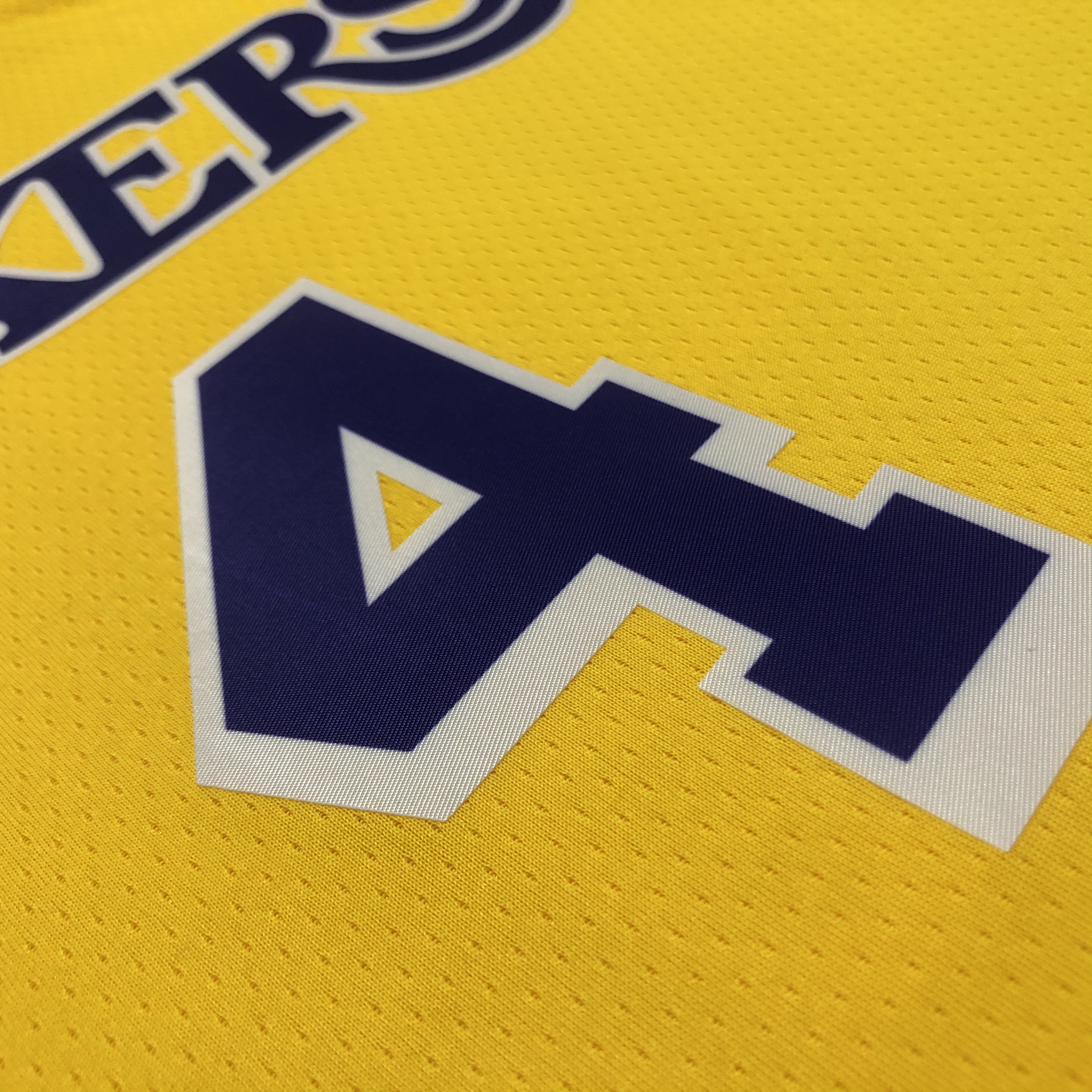 NBA 75th Anniversary Los Angeles Lakers Yellow Round Neck #4 RONDO Jersey High Quality Name and Number Print - leoleo123123