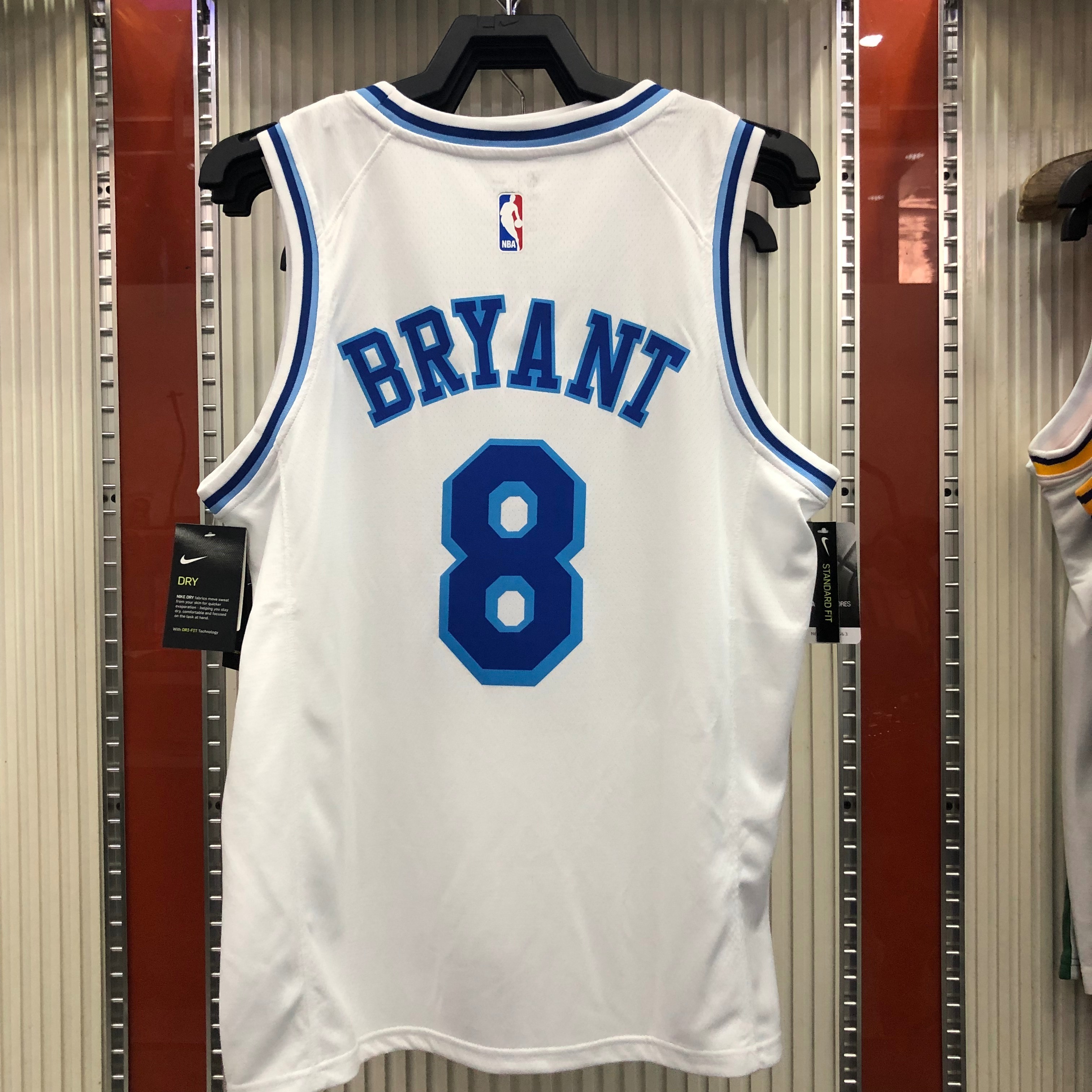 NBA Men Los Angeles Lakers Retro in Latin with Crenshaw #8 BRYANT white Round Neck Jersey High Quality Name and Number Print - leoleo123123