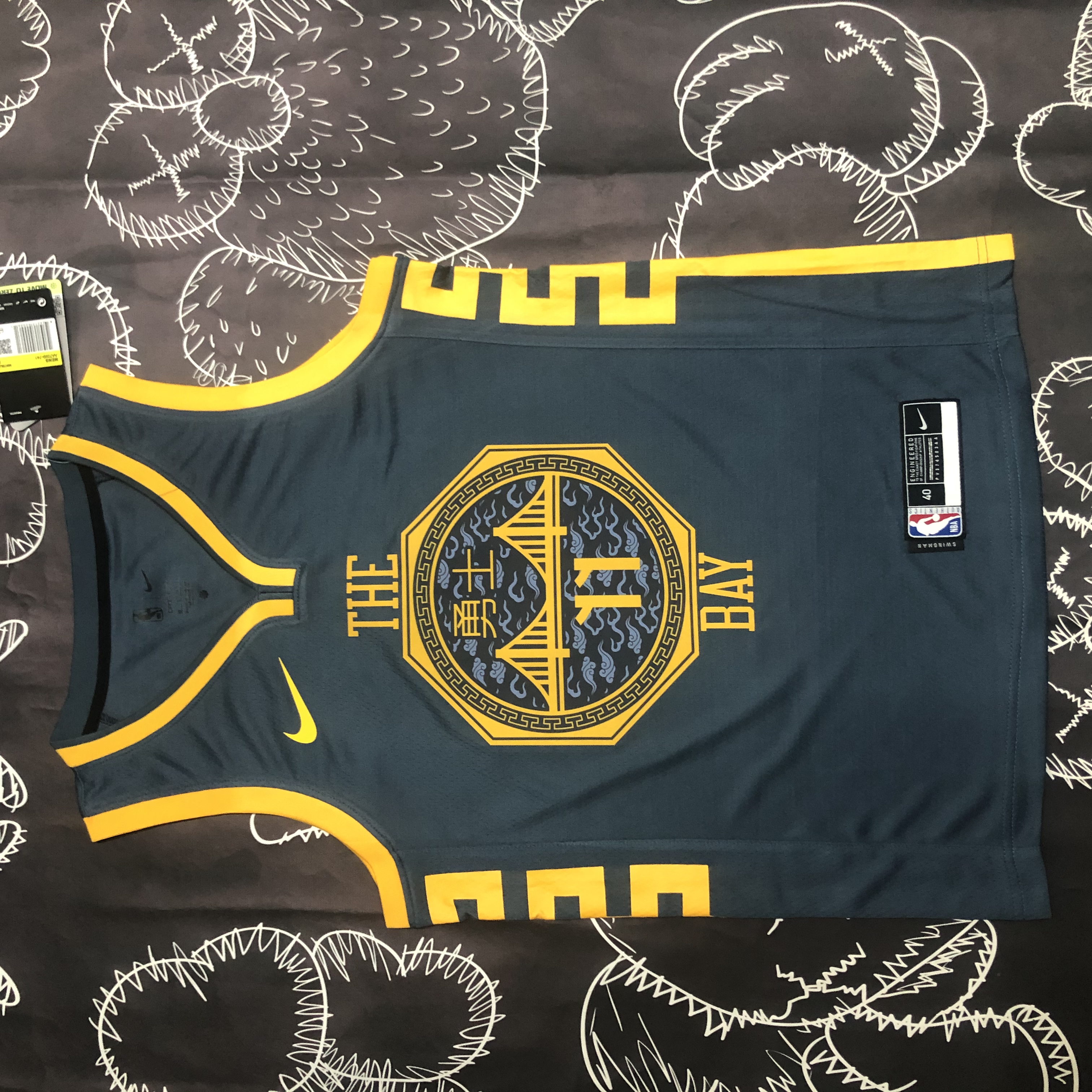 NBA Men Season 2018 Golden State Warriors Dark Grey #11 THOMPSON Jersey High Quality Name and Number Print - leoleo123123