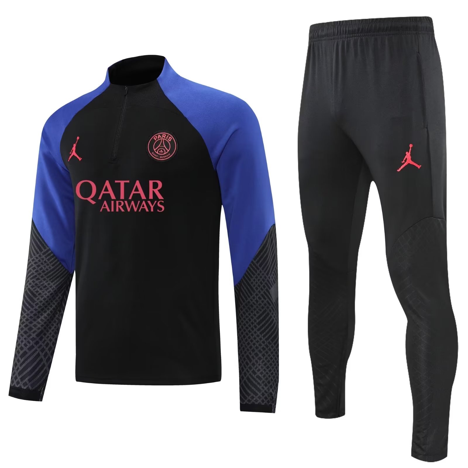 22/23 PSG Black with Jordan Logo Sweater Tracksuit Thai Quality - leoleo123123