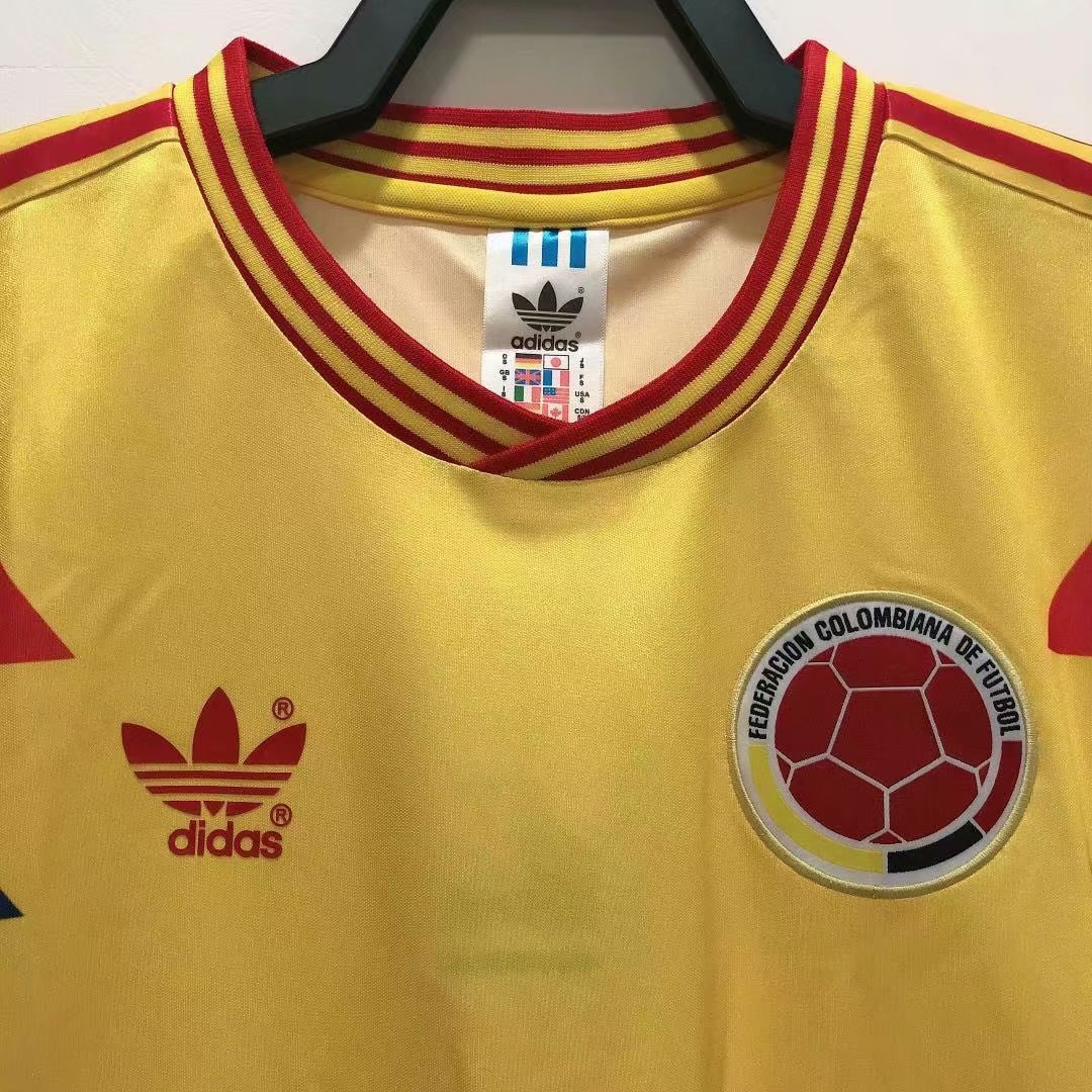 1990 Colombia Home Retro Jersey Fans Version - leoleo123123