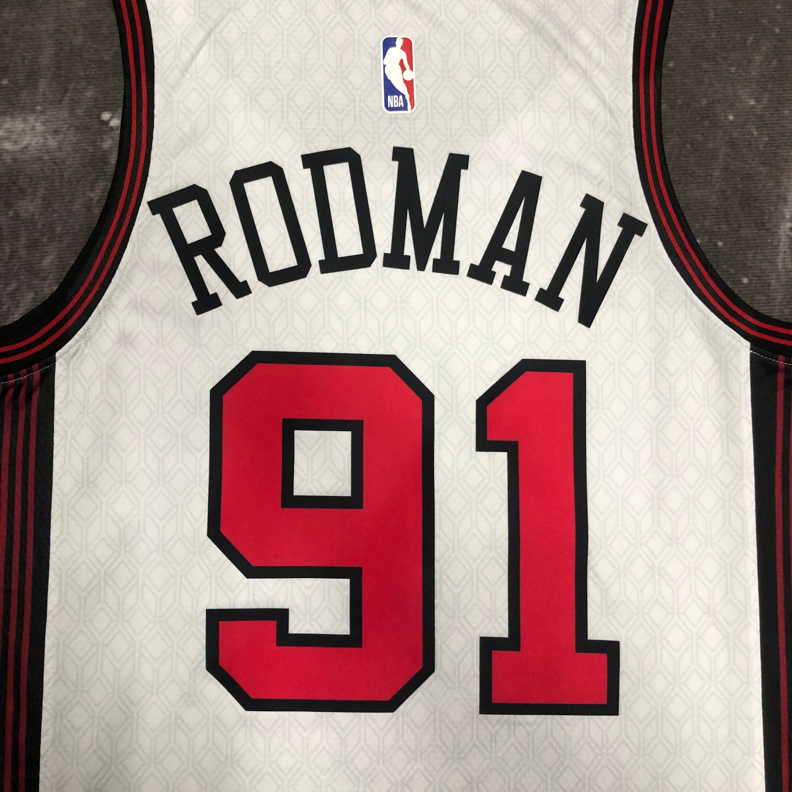 NBA Men 2023 Chicago Bulls City Version White #91 RODMAN Jersey High Quality Name and Number Print - leoleo123123