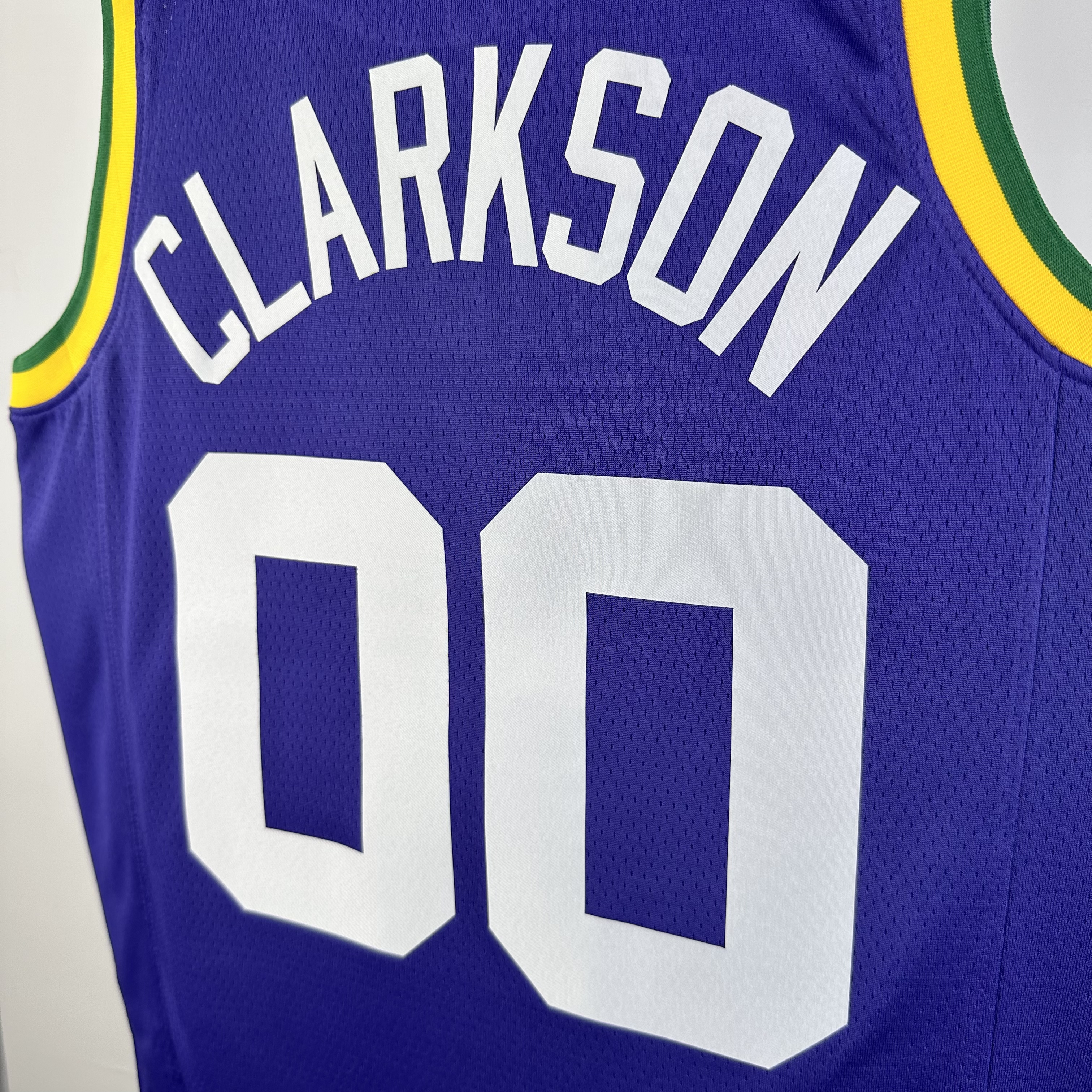 NBA 2024 Men Utah Jazz Purple #00 CLARKSON Jersey High Quality Name and Number Print - leoleo123123