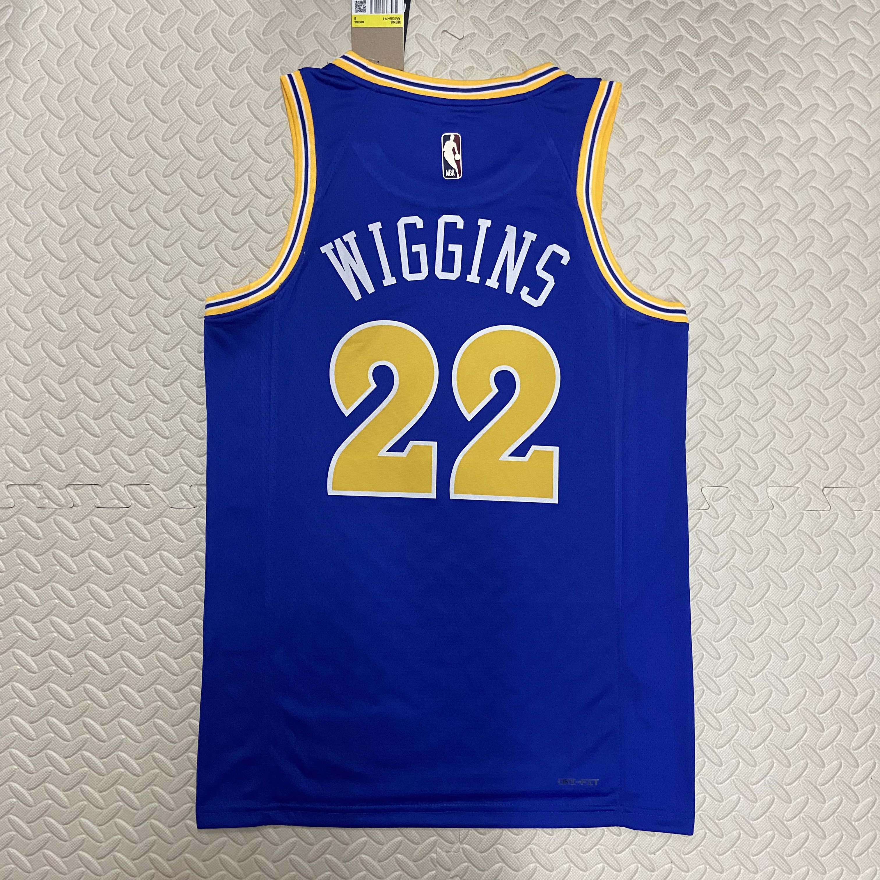 NBA Men Season 2023 Golden State Warriors Blue Retro #22 WIGGINS Jersey High Quality Name and Number Print - leoleo123123