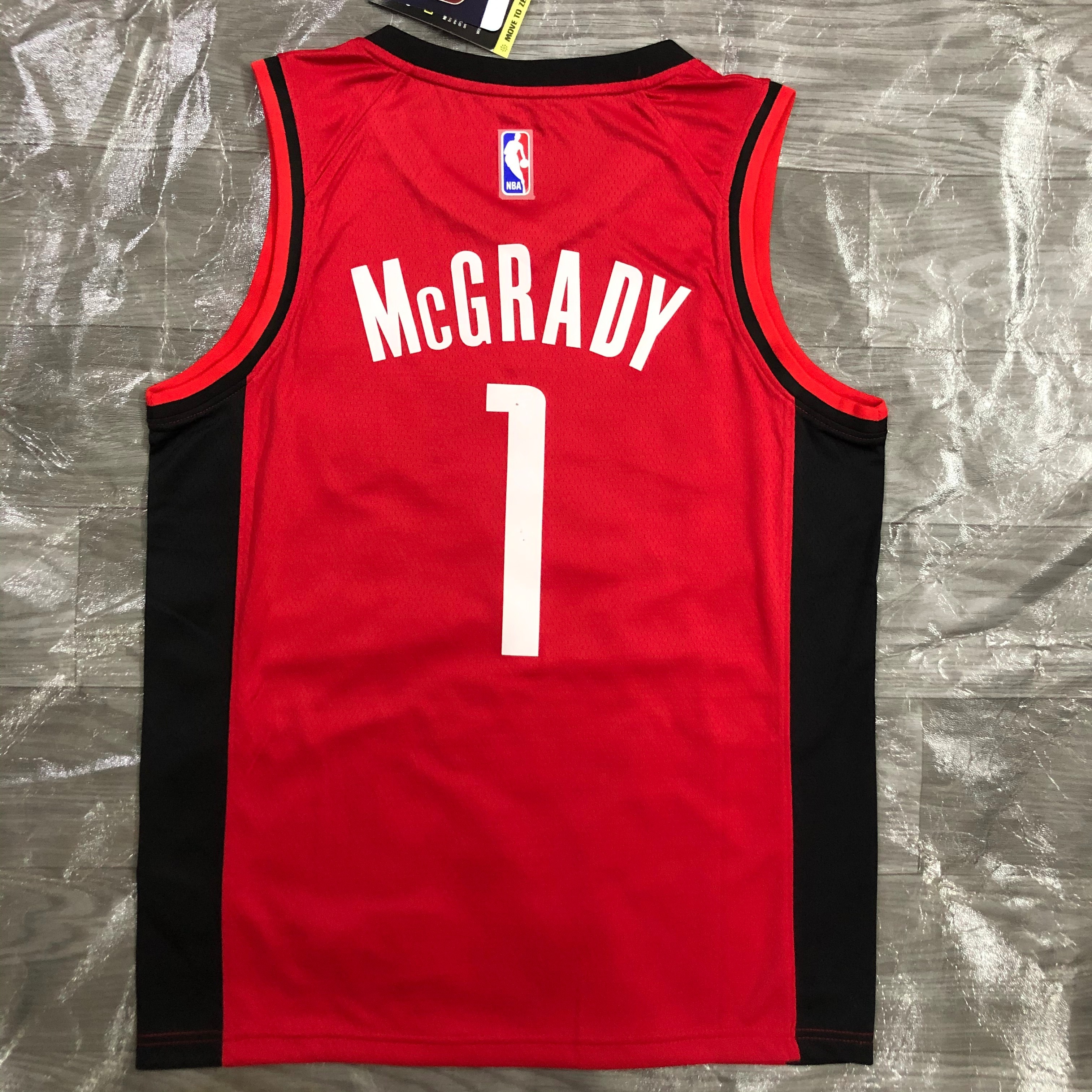 NBA Men Season 2021 Houston Rockets Red #1 MCGRADY Jersey High Quality Name and Number Print - leoleo123123
