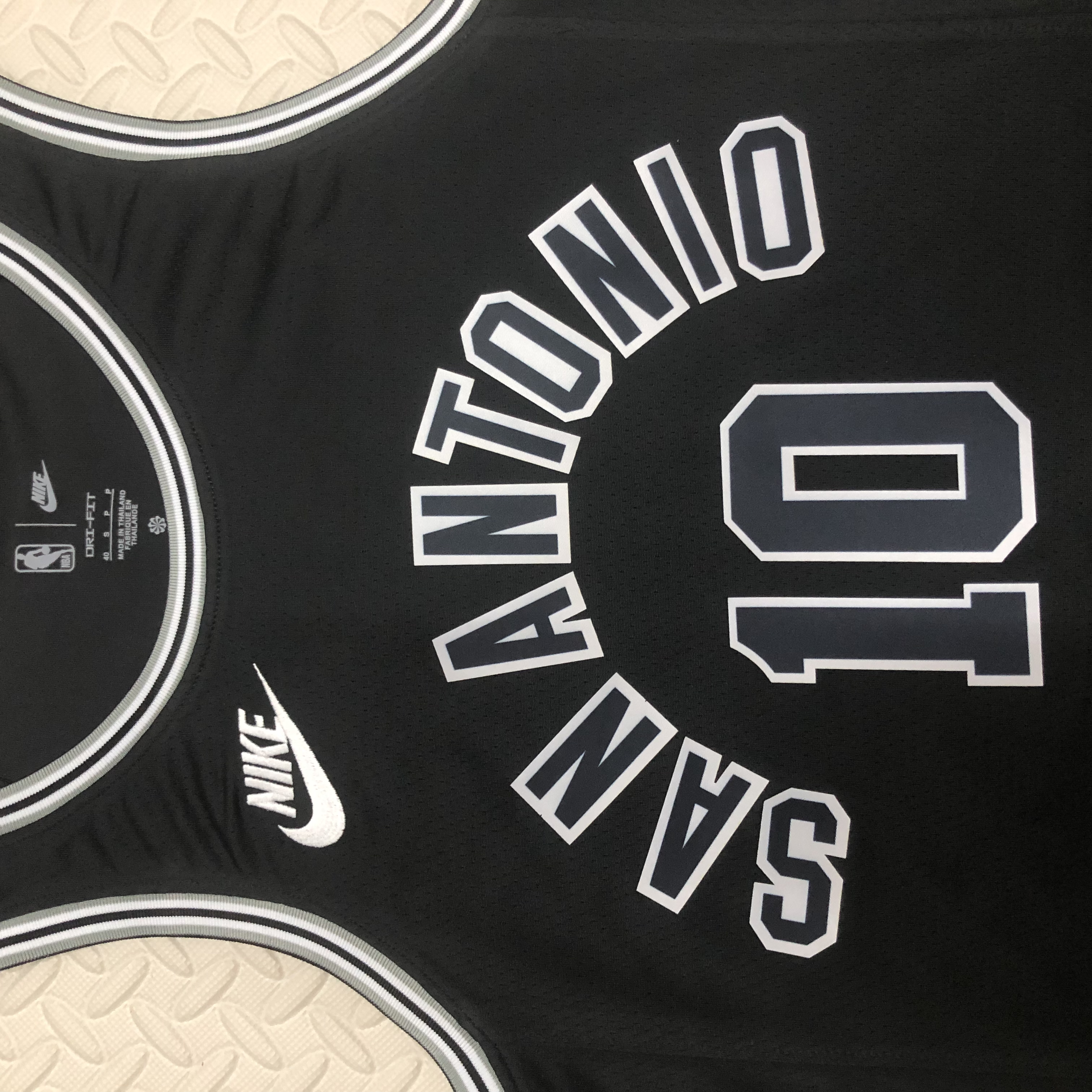 NBA Men Season 2023 San Antonio Spurs Black Retro #10 DEROZAN Jersey High Quality Name and Number Print - leoleo123123
