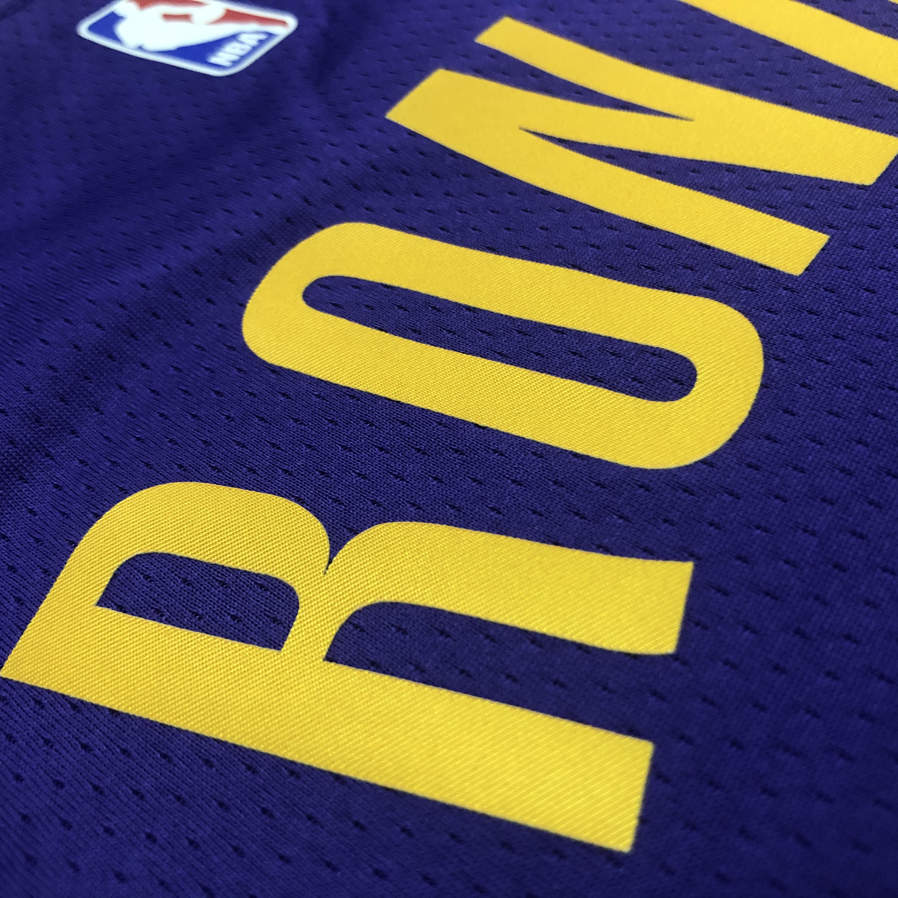 NBA Men Los Angeles Lakers Purple #4 RONDO Round Neck Jersey High Quality Name and Number Print - leoleo123123