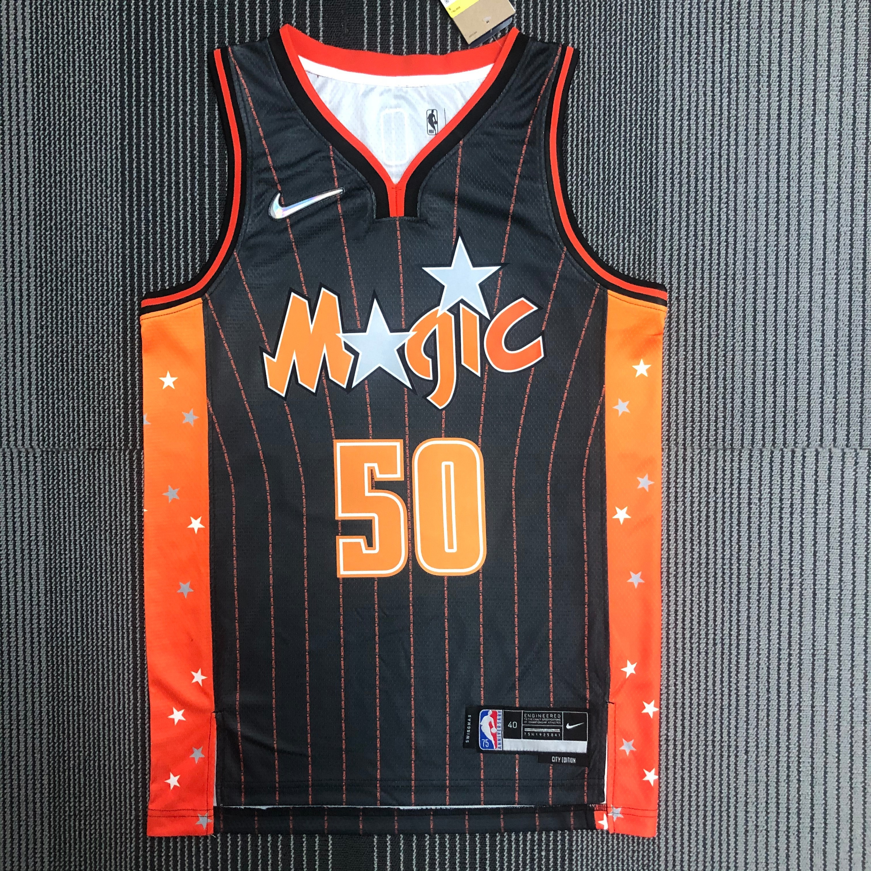 NBA Season 75th Anniversary 2022 Orlando Magic #50 ANTHONY Brown Jersey High Quality Name and Number Print - leoleo123123