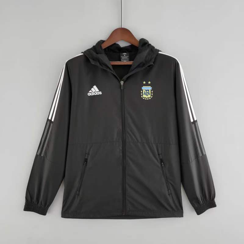 22/23 Argentina Windbreaker Jacket 2 Stars Black Thai Quality - leoleo123123