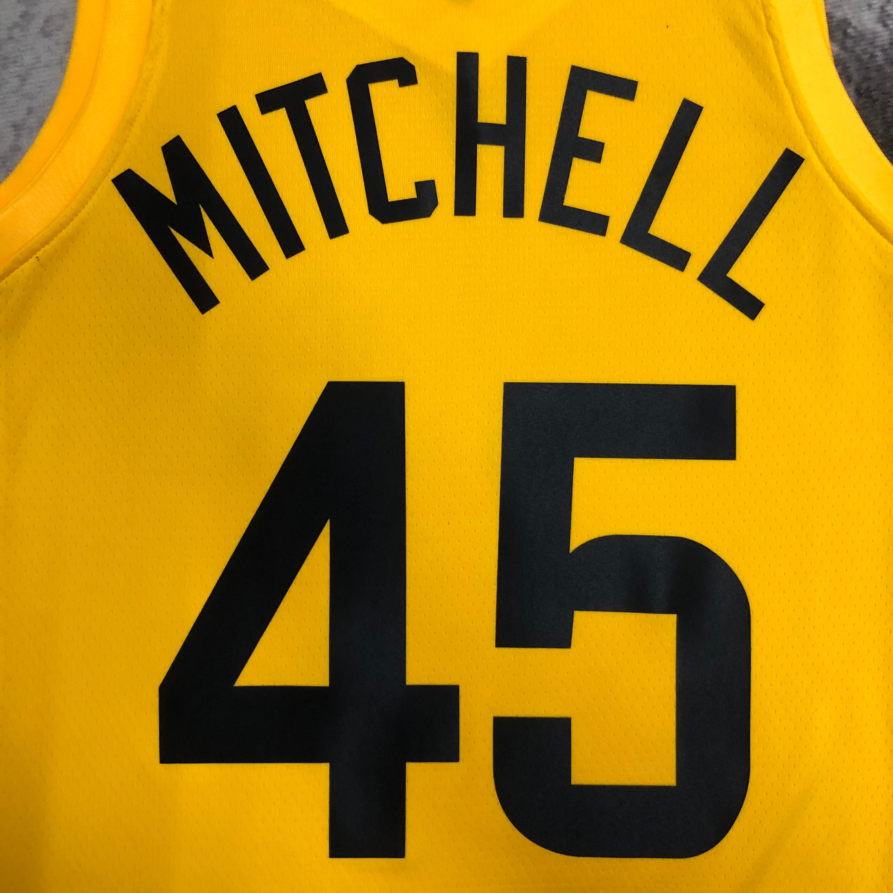 NBA 2023 Men Utah Jazz Yellow #45 MITCHELL Jersey High Quality Name and Number Print - leoleo123123