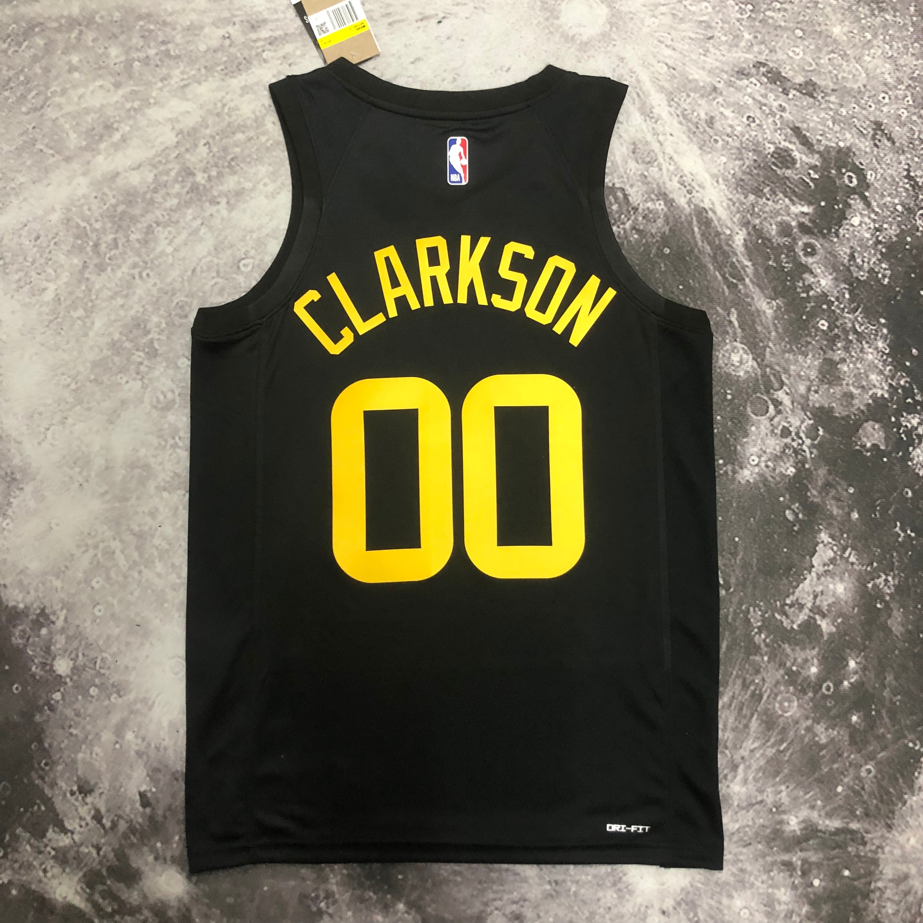 NBA 2023 Men Utah Jazz Black with Jordan Logo #00 CLARKSON Jersey High Quality Name and Number Print - leoleo123123