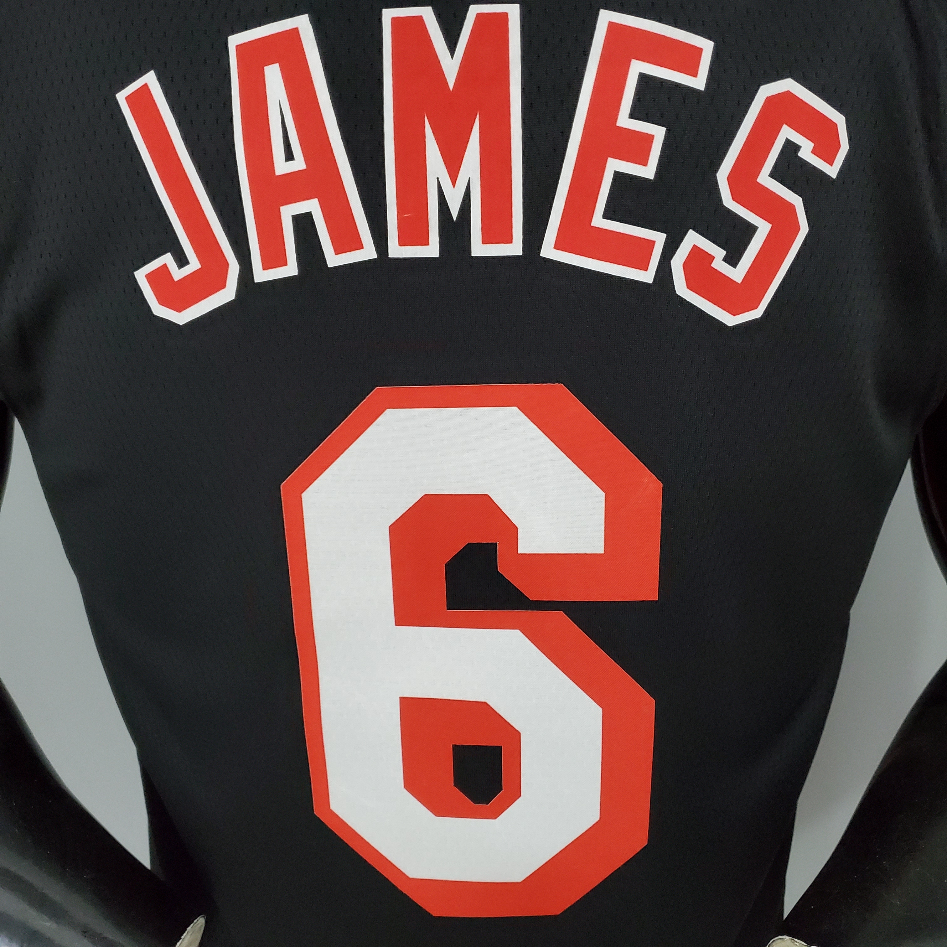 NBA Men Season 2018 Miami Heat Black #6 JAMES Jersey High Quality Name and Number Print - leoleo123123