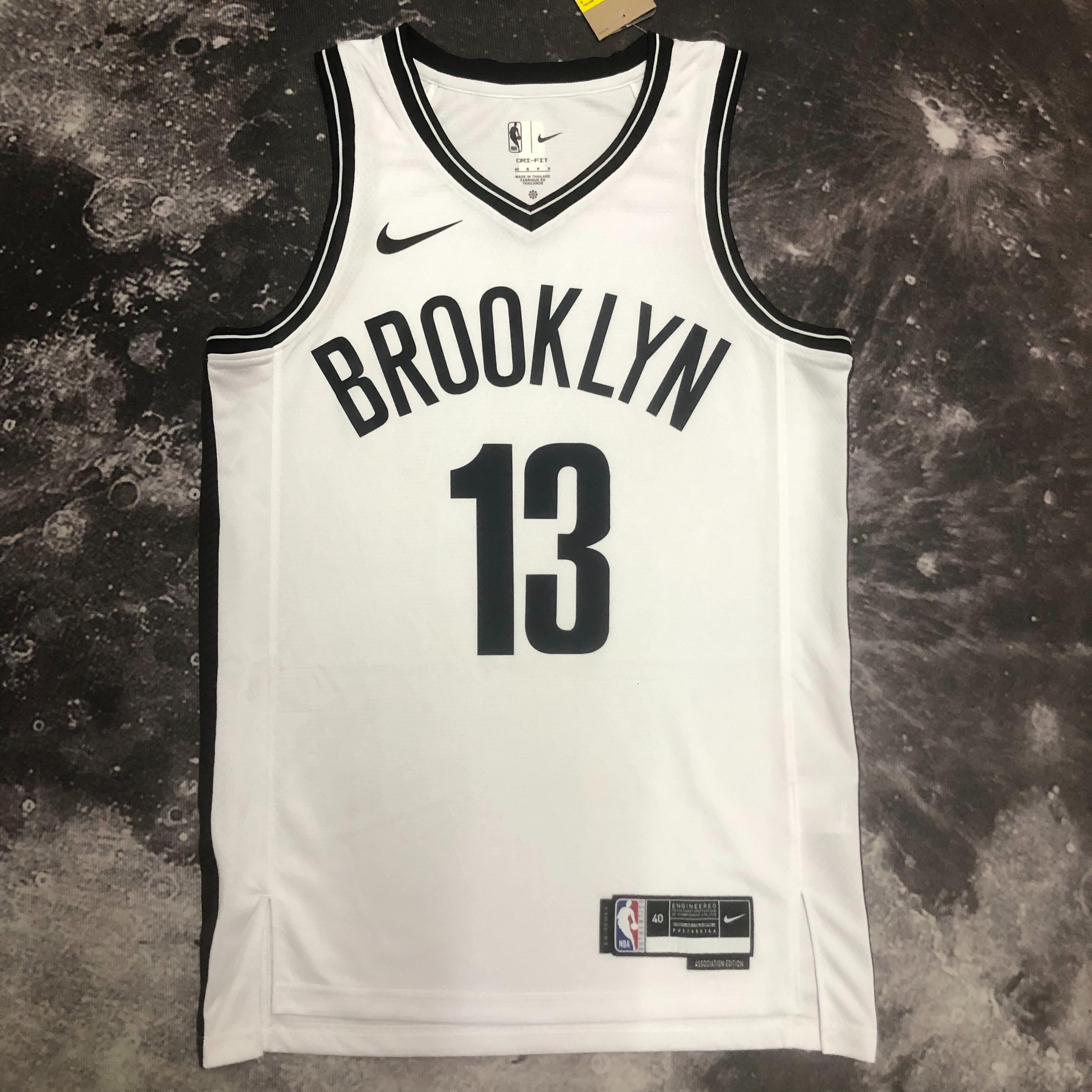 NBA Men 2023 Brooklyn Nets White #13 HARDEN Jersey High Quality Name and Number Print - leoleo123123