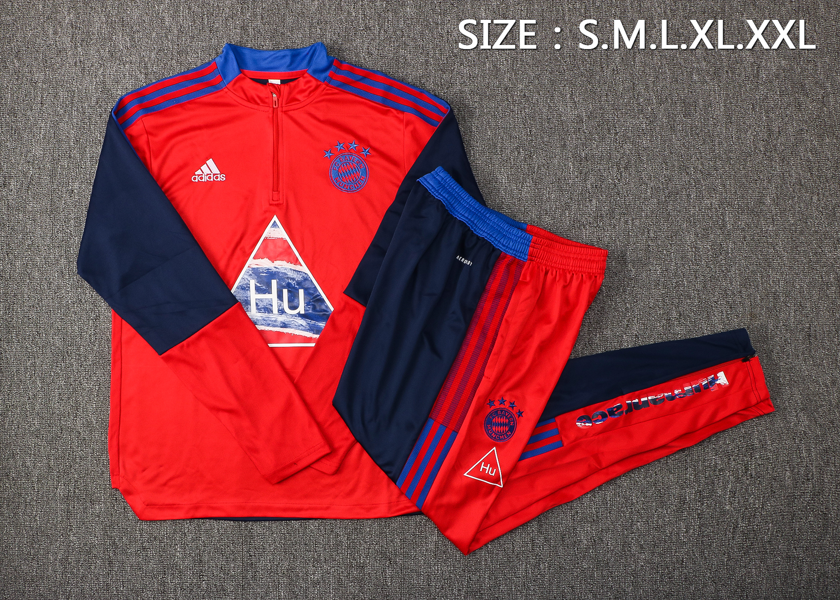 21-22 Real Madrid Red and Blue Sweater Tracksuit Thai Quality - leoleo123123