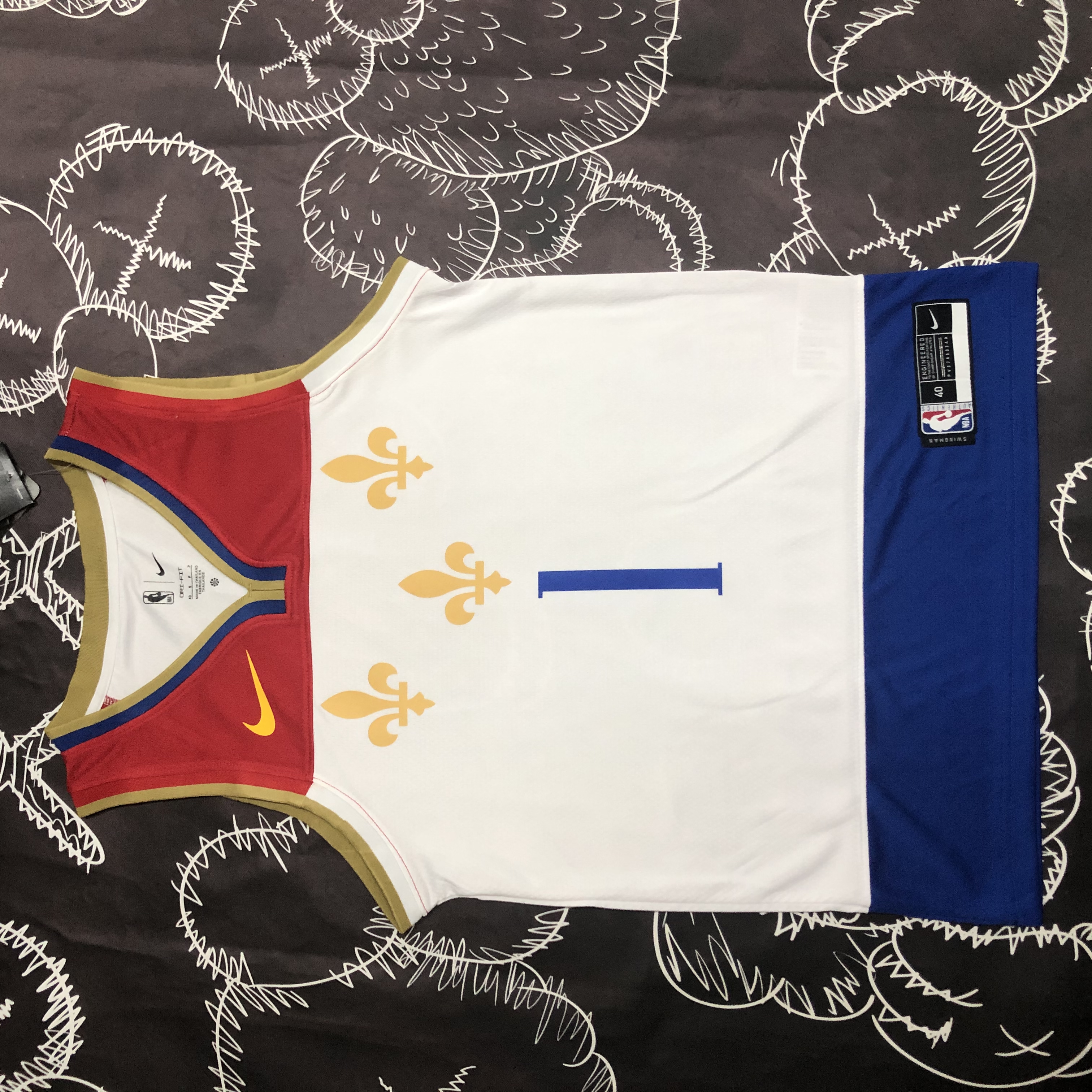 NBA Men Season 2020 New Orleans Pelicans White City #1 WILLIAMSON Jersey High Quality Name and Number Print - leoleo123123