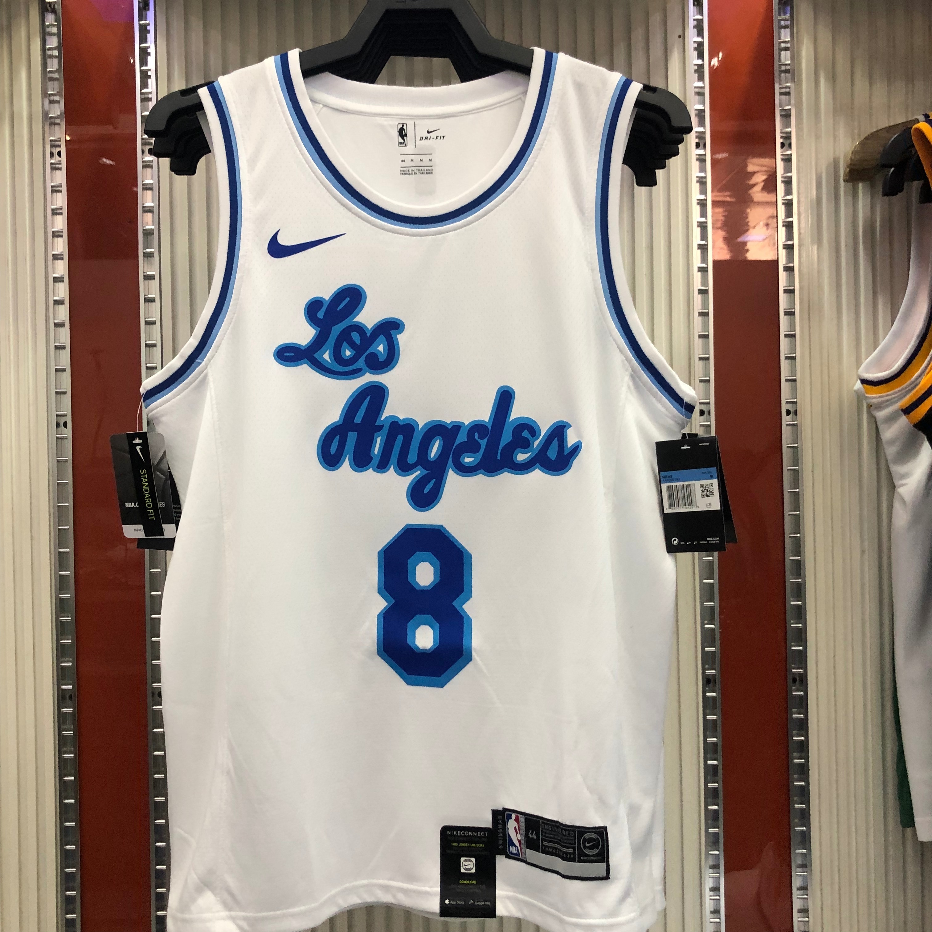 NBA Men Los Angeles Lakers Retro in Latin #8 BRYANT white Round Neck Jersey High Quality Name and Number Print - leoleo123123