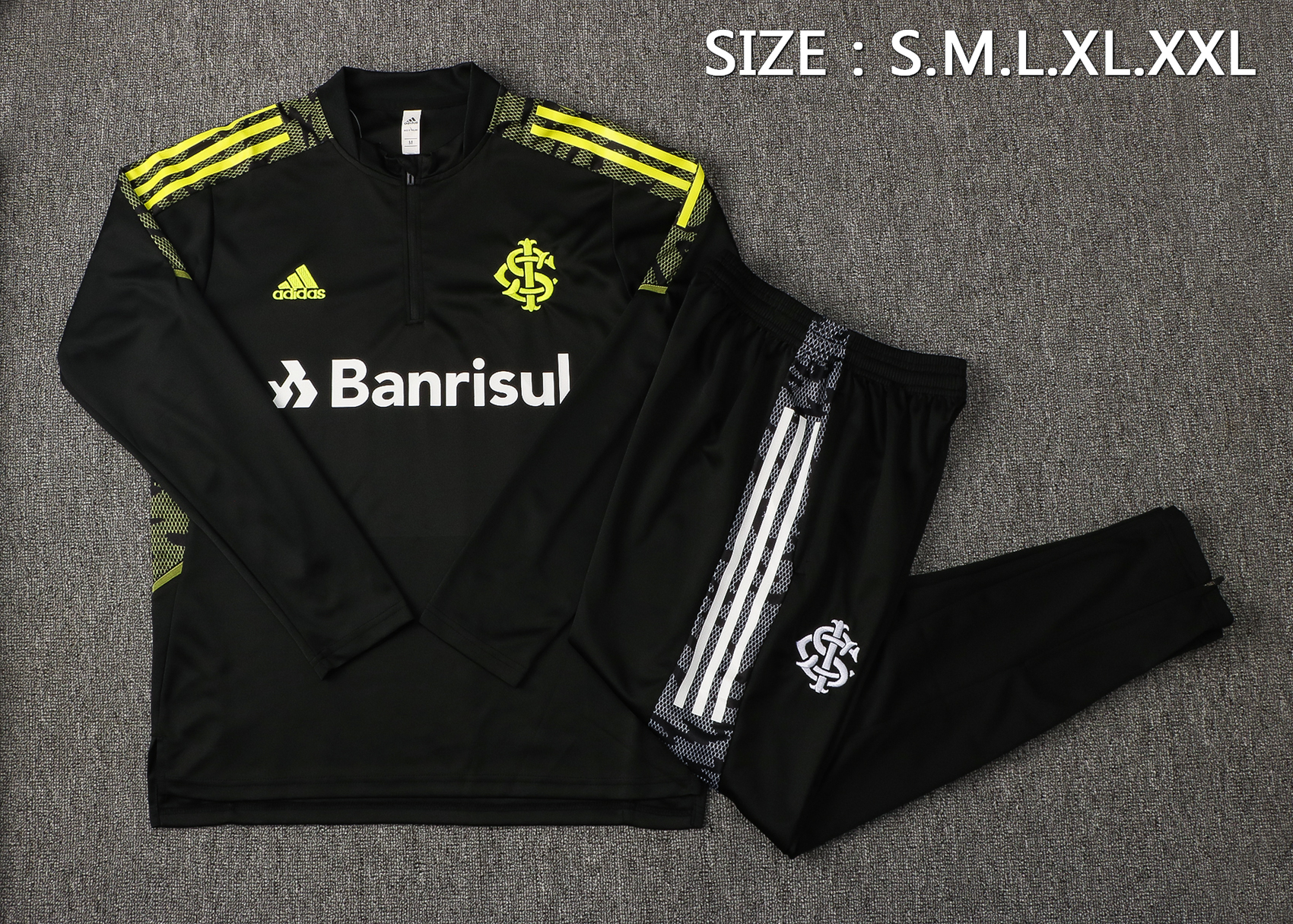 21-22 Flamengo Black with Zipper Sweater Tracksuit Thai Quality - leoleo123123