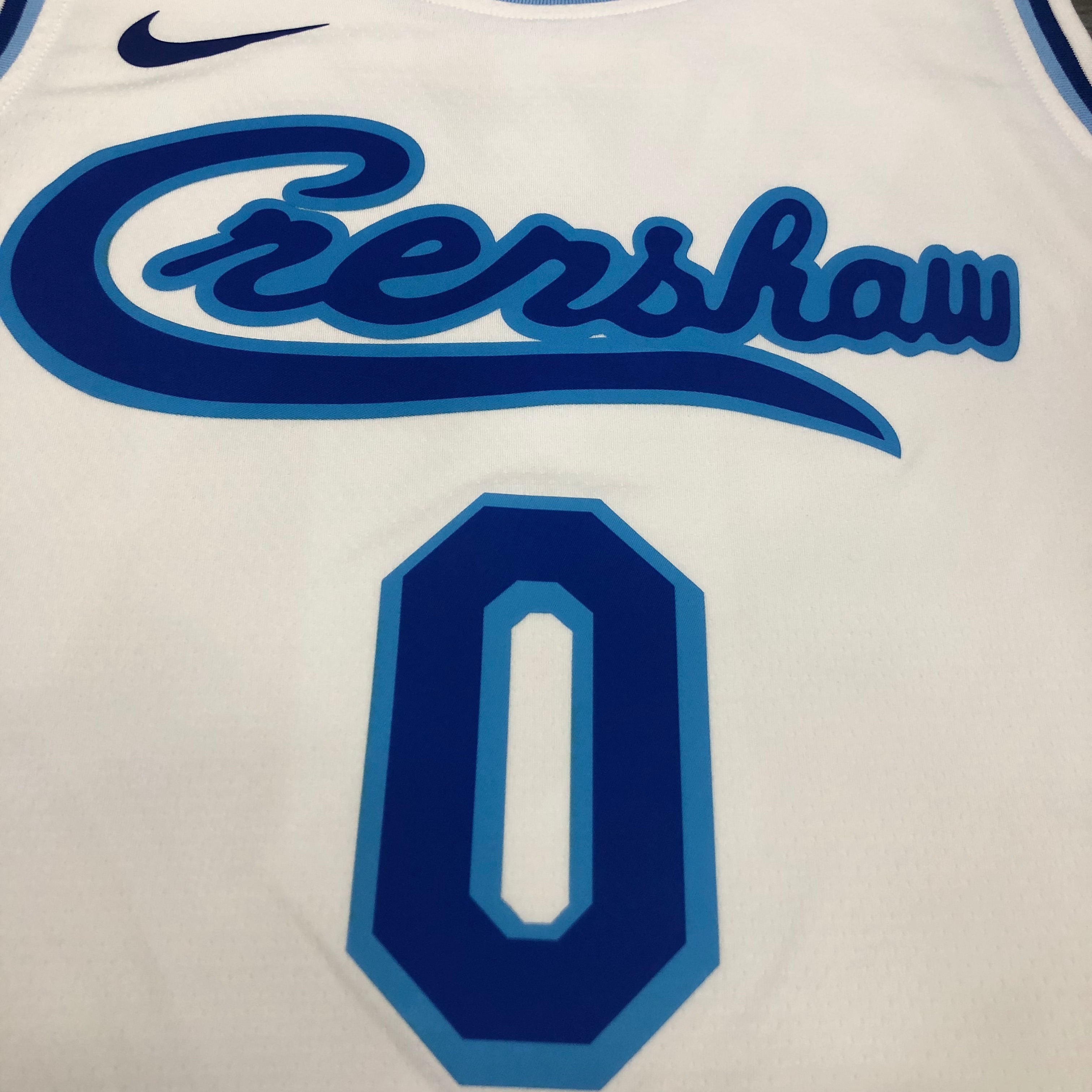 NBA Men Los Angeles Lakers Retro in Latin with Crenshaw #0 KUZMA white Round Neck Jersey High Quality Name and Number Print - leoleo123123