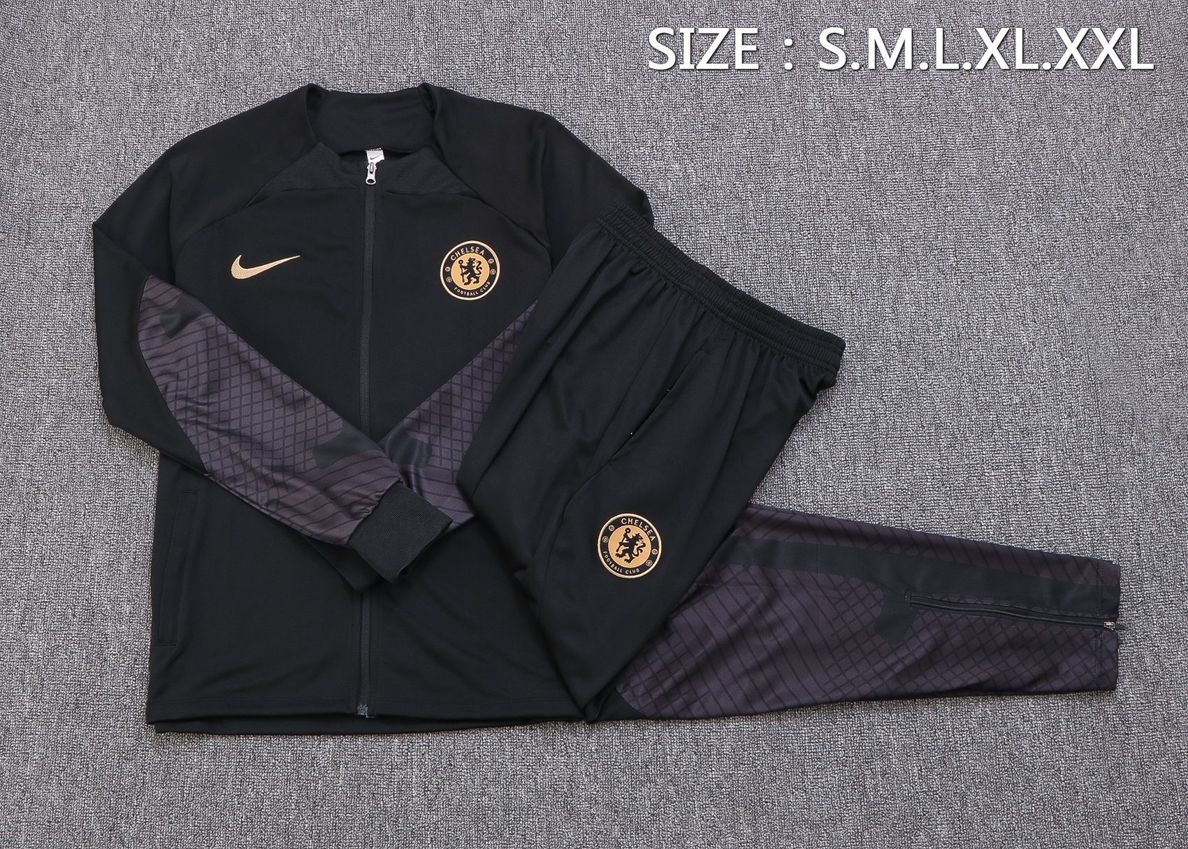 22-23 Chelsea Black Jacket Tracksuit Thai Quality - leoleo123123