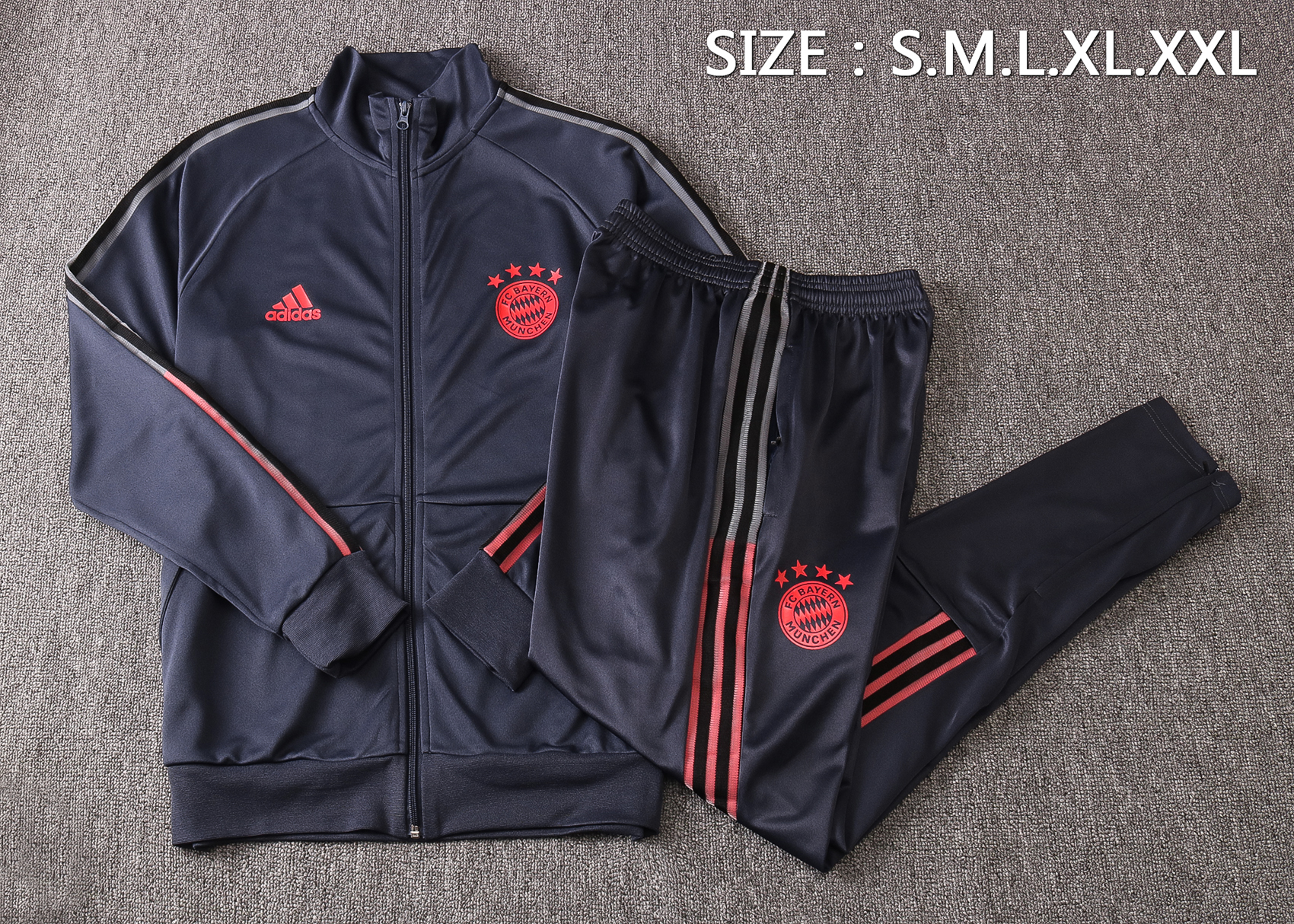 21/22 Bayern Dark Grey Jacket Tracksuit Thai Quality - leoleo123123