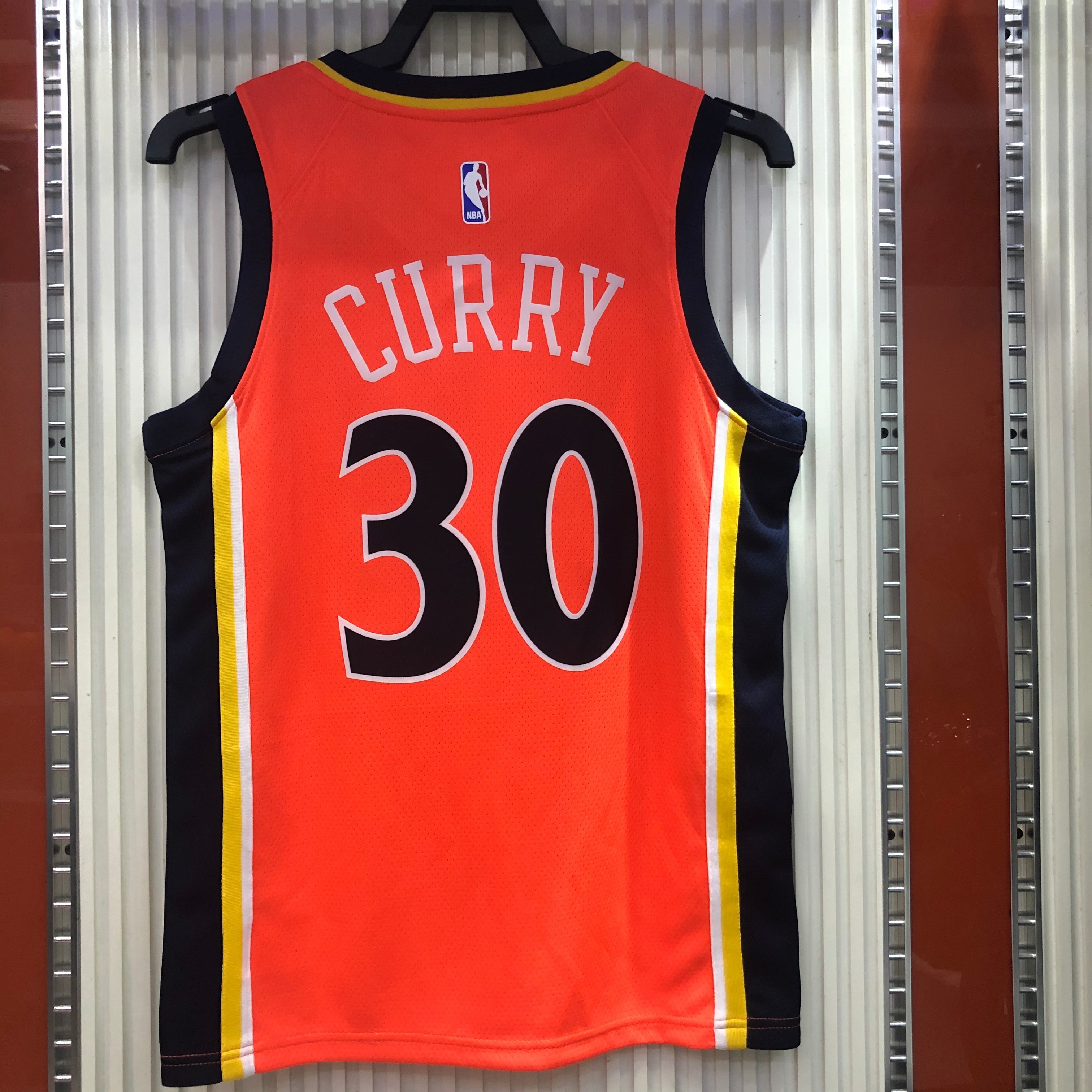 NBA Men Season 2021 Golden State Warriors Up-and-coming Star Orange #30 CURRY Jersey High Quality Name and Number Print - leoleo123123