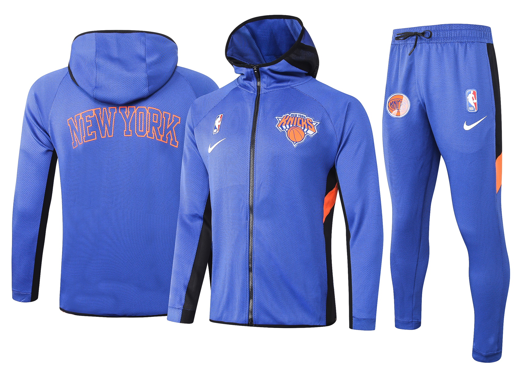NBA New York Knicks Blue with Cap Jacket Tracksuit High Quality - leoleo123123