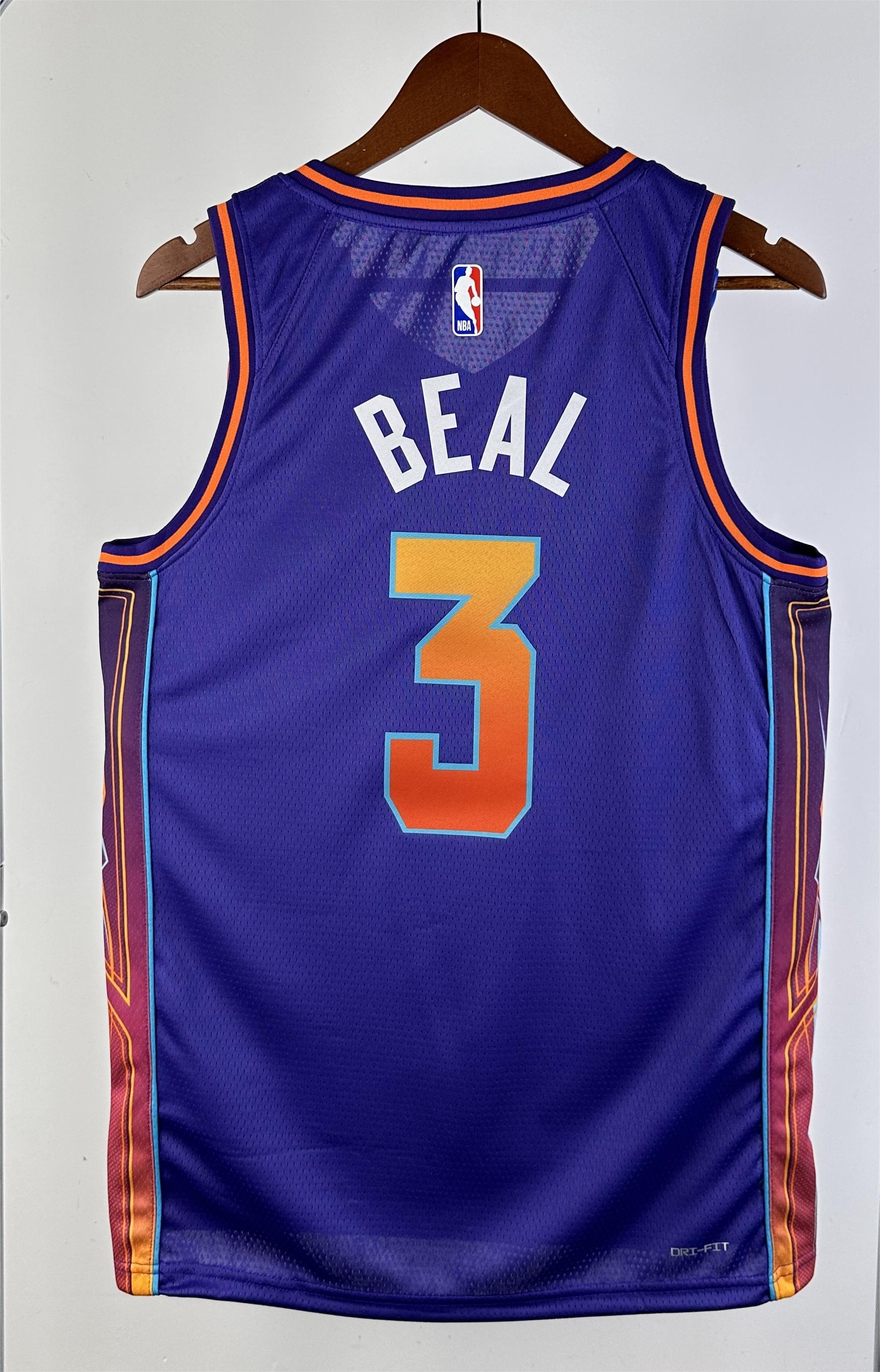 NBA Men 2024 Phoenix Suns Purple City Edition #3 BEAL Jersey High Quality Name and Number Print - leoleo123123