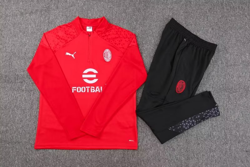 23/24 AC Milan Red Sweater Tracksuit Thai Quality - leoleo123123