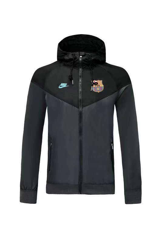 20-21 Barcelona Black Windbreaker Jacket Thai Quality - leoleo123123