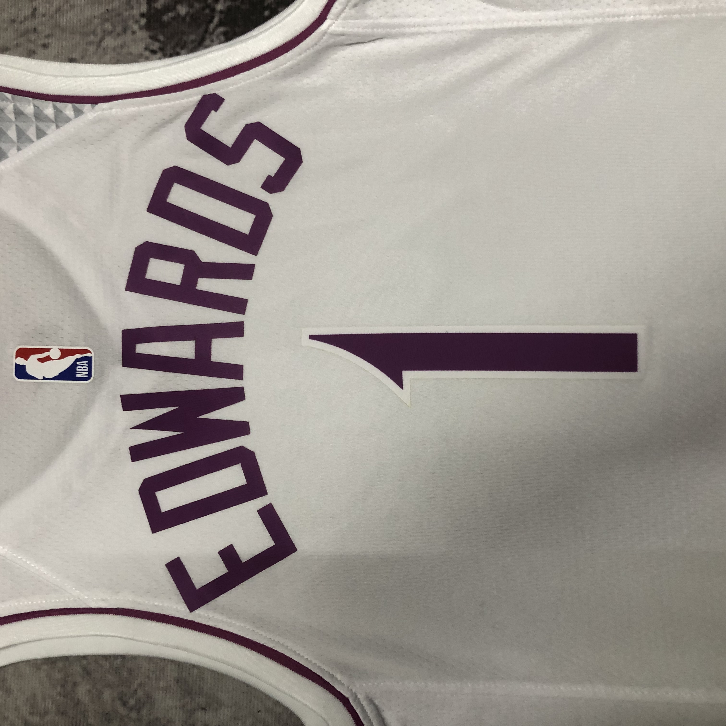 NBA Men Minnesota Timberwolves White #1 EDWARDS Jersey High Quality Name and Number Print - leoleo123123