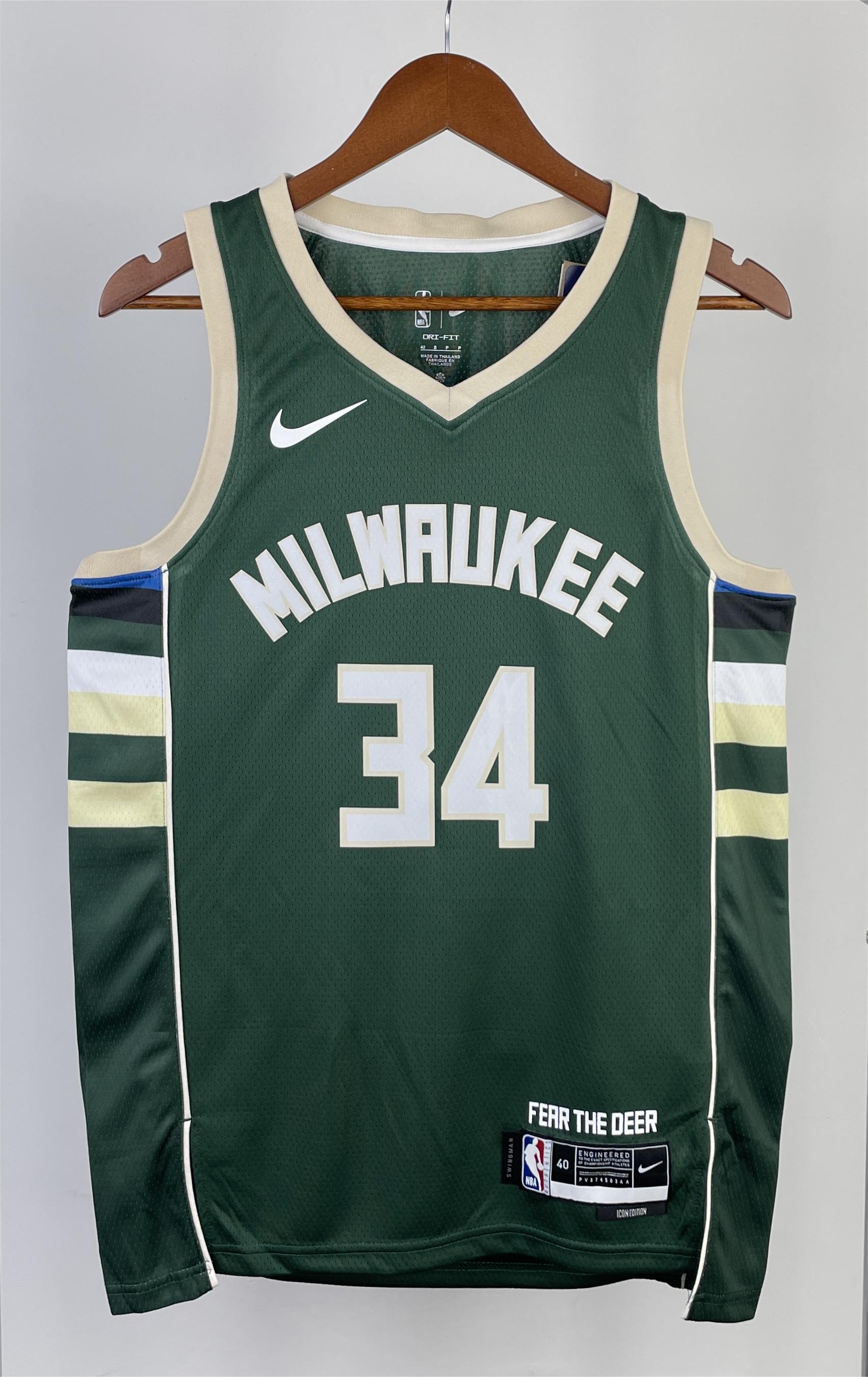 NBA Men 2023 Milwaukee Bucks Green #34 ANTETOKOUNMPO Jersey High Quality Name and Number Print - leoleo123123
