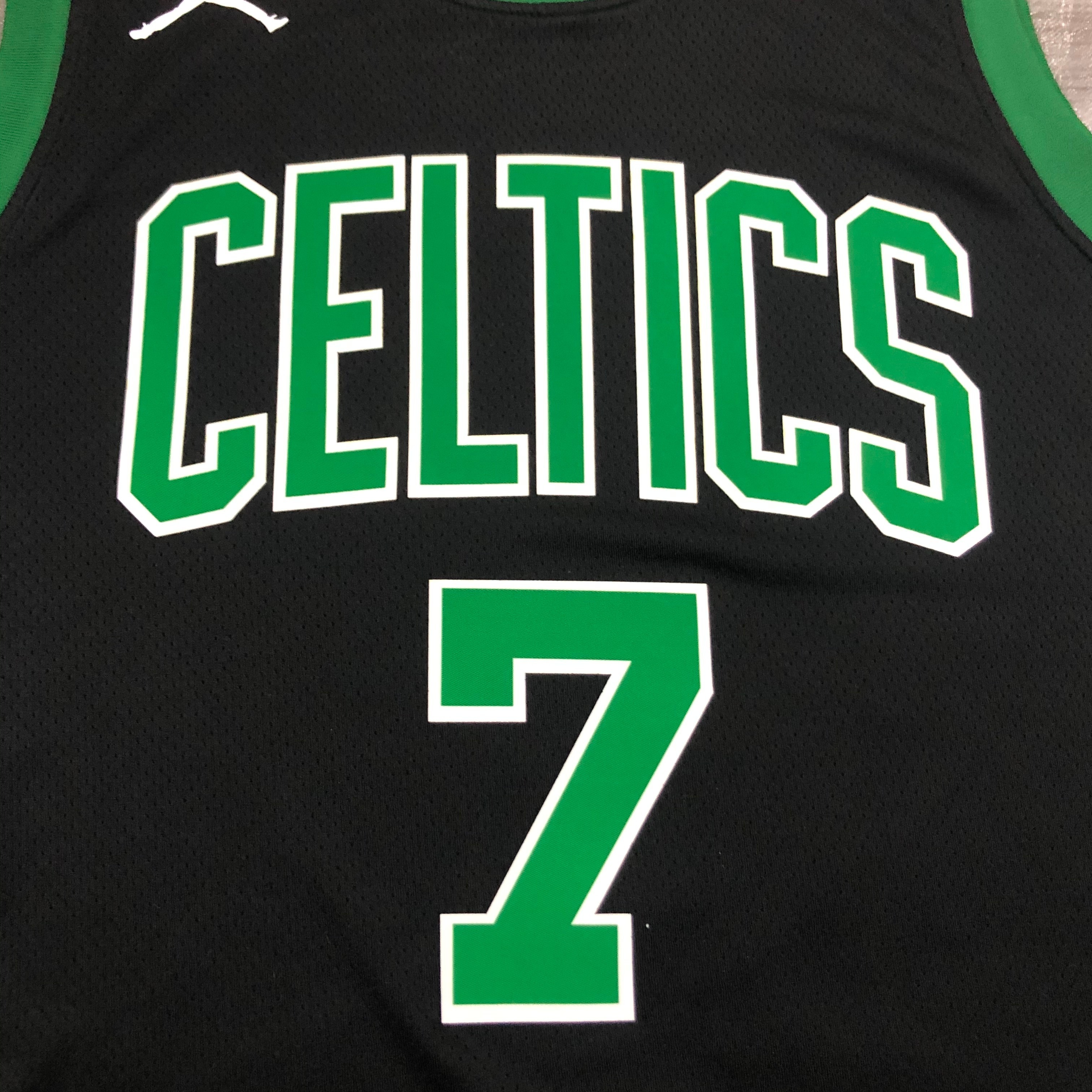 NBA Season 2021 Boston Celtics Black with Green Name #7 BROWN Jersey High Quality Name and Number Print - leoleo123123