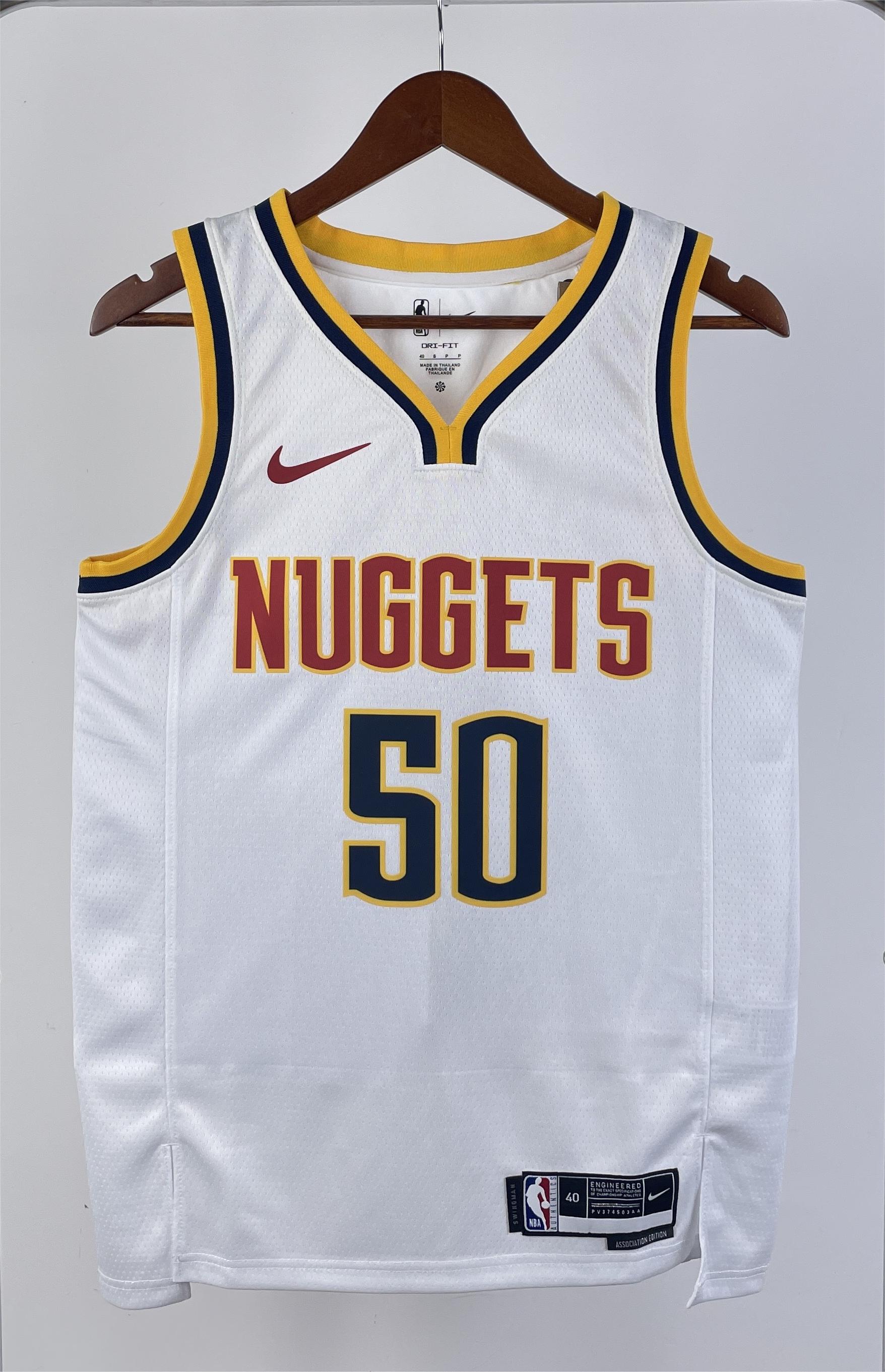 NBA Men Season 2023 Denver Nuggets White #50 GORDON Jersey High Quality Name and Number Print - leoleo123123