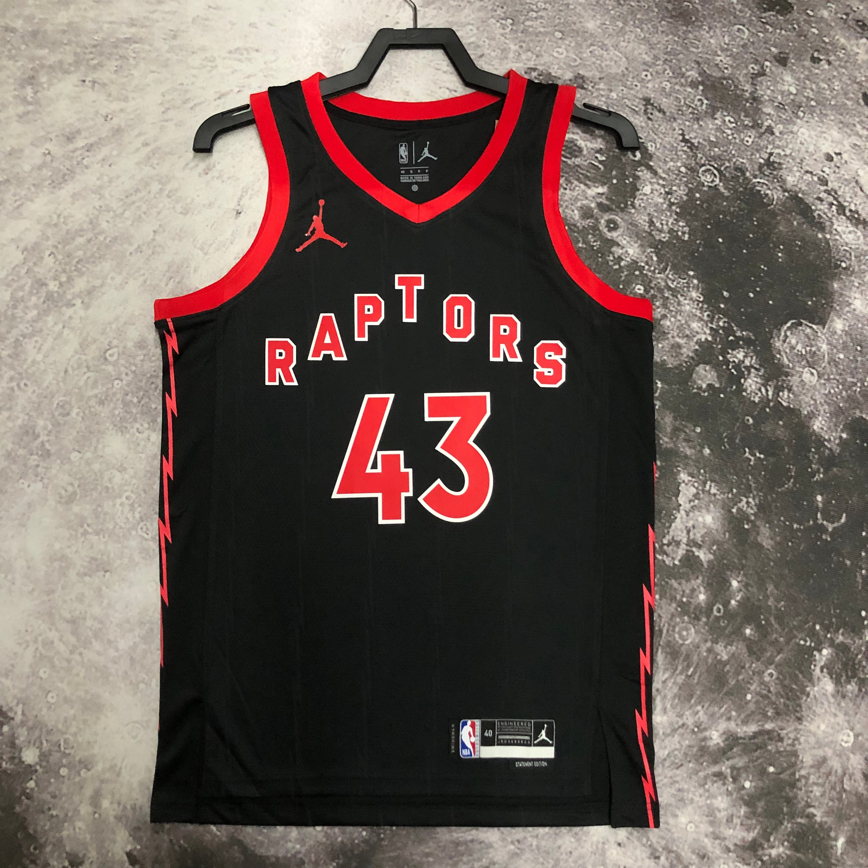 NBA Men Season 2023 Toronto Raptors Black #43 SIAKAM Jersey High Quality Name and Number Print - leoleo123123