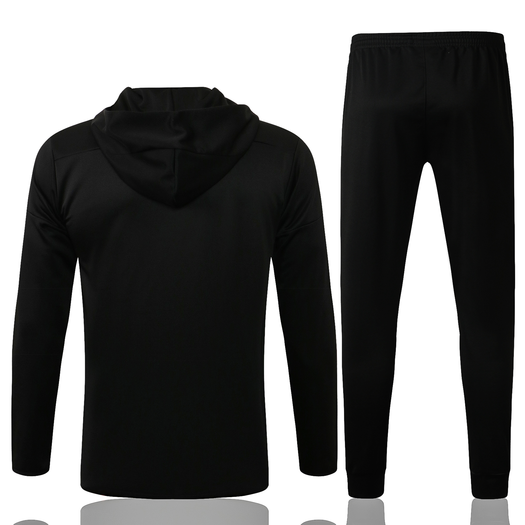 21-22 Real Madrid Black Jacket with Cap Tracksuit Thai Quality - leoleo123123