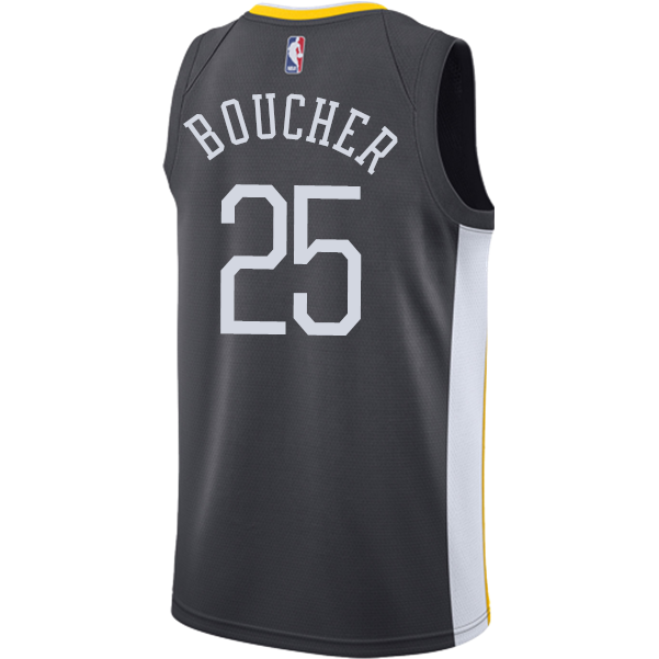 NBA Men Golden State Warriors Black #25 BOUCHER Jersey High Quality Name and Number Print - leoleo123123